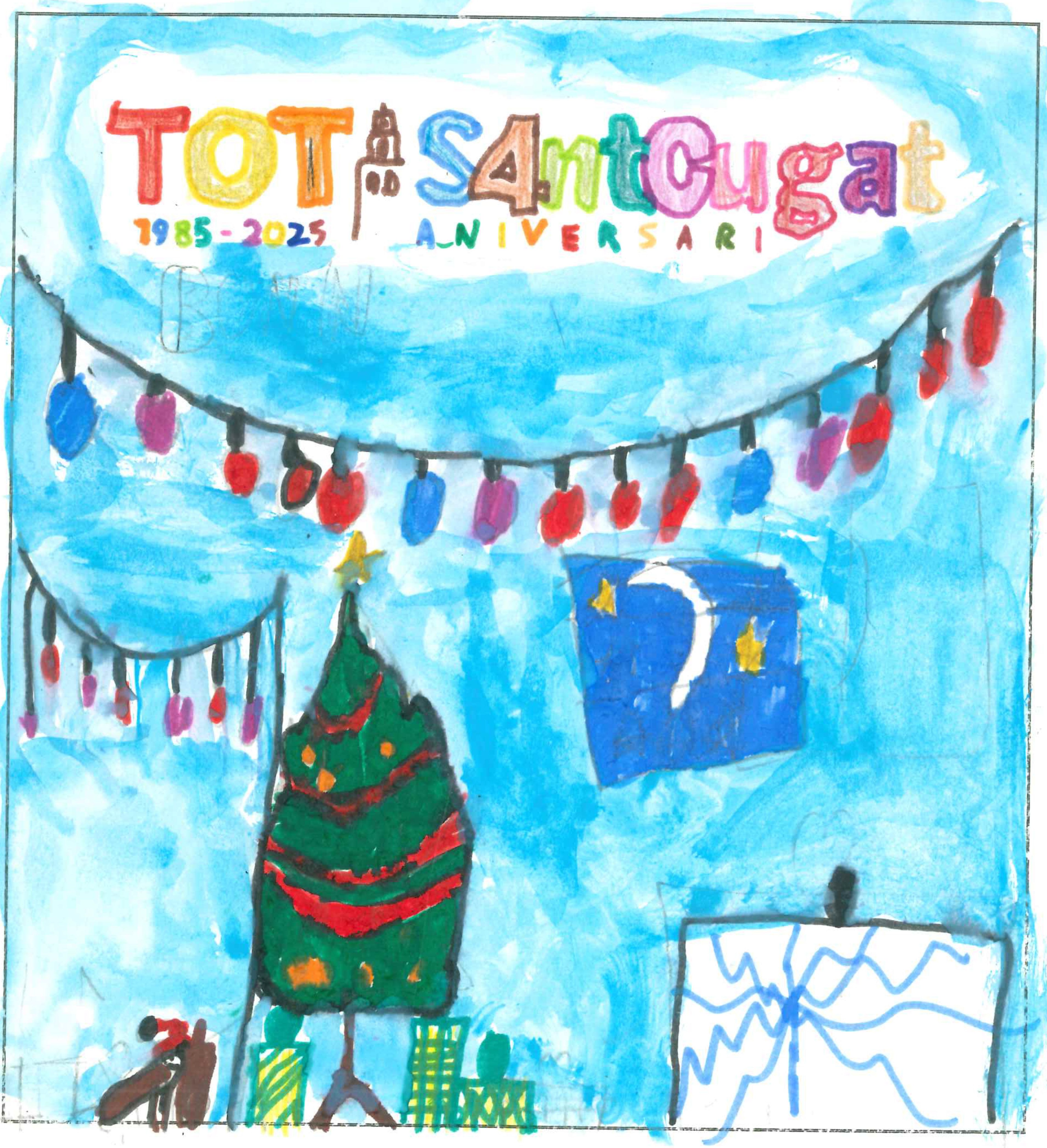 Postal de l'Institut Escola Catalunya del concurs del TOT Sant Cugat