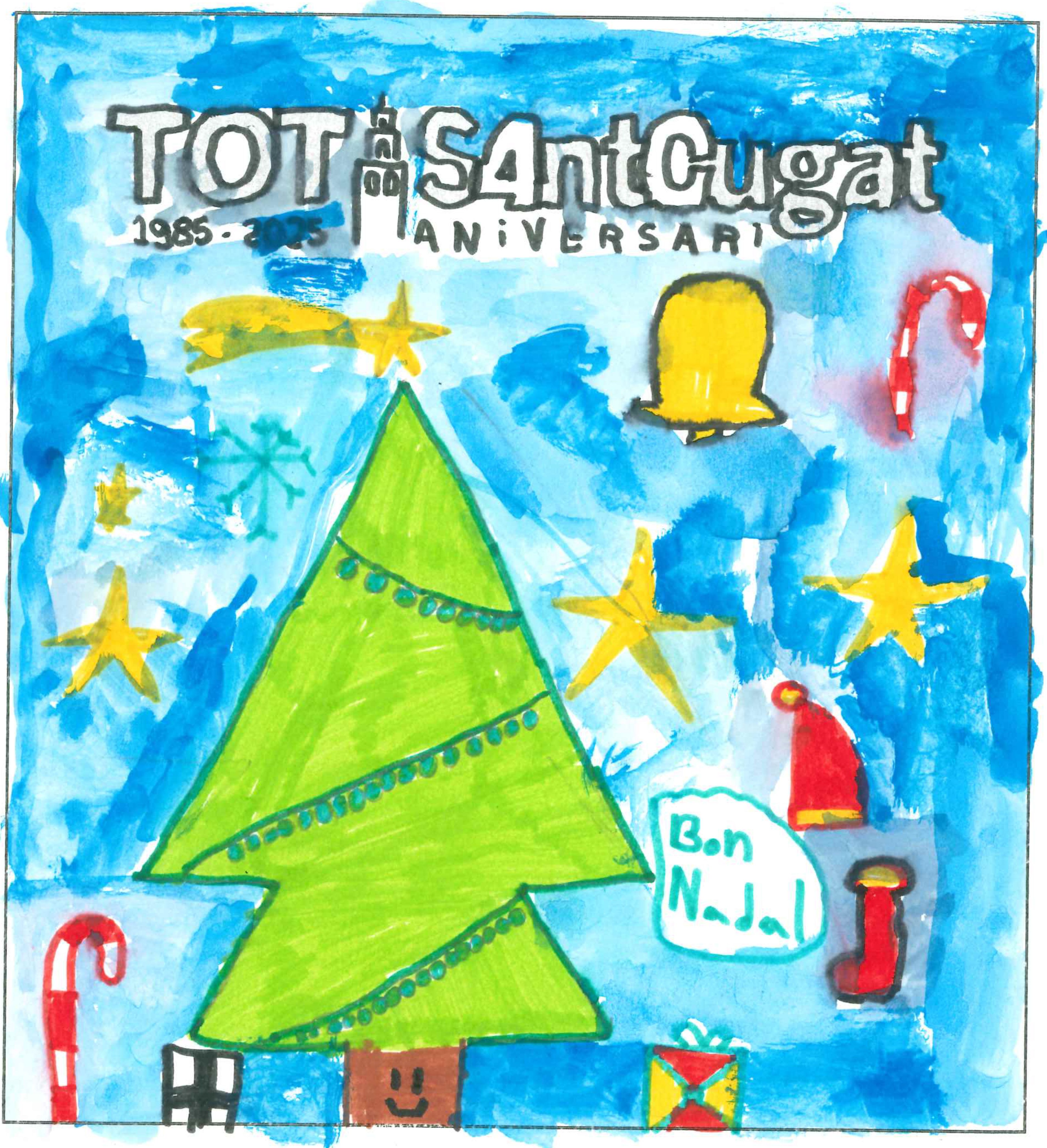 Postal de l'Institut Escola Catalunya del concurs del TOT Sant Cugat