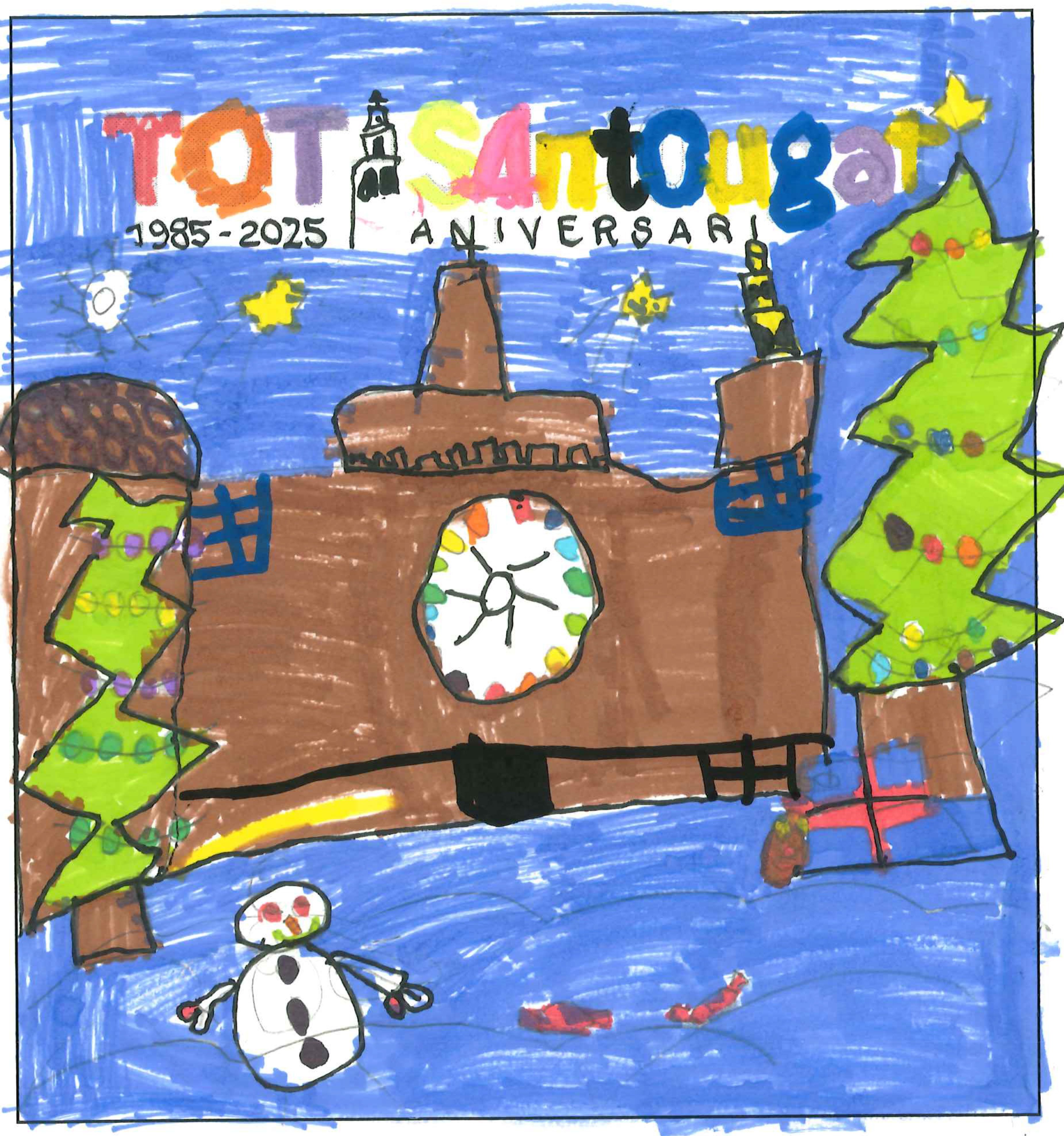 Postal de la European International School of Barcelona del concurs del TOT Sant Cugat