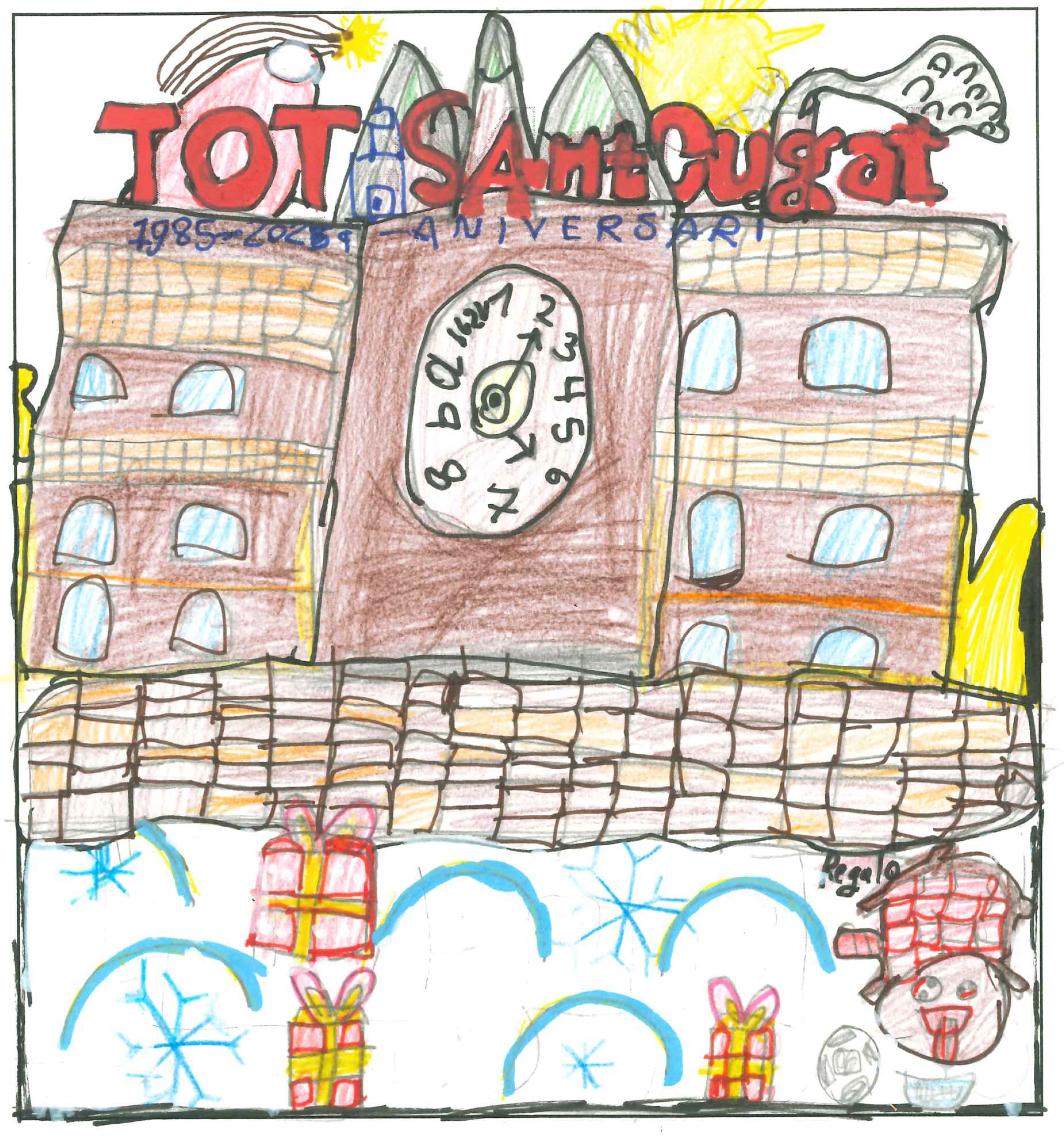 Postal de la European International School of Barcelona del concurs del TOT Sant Cugat