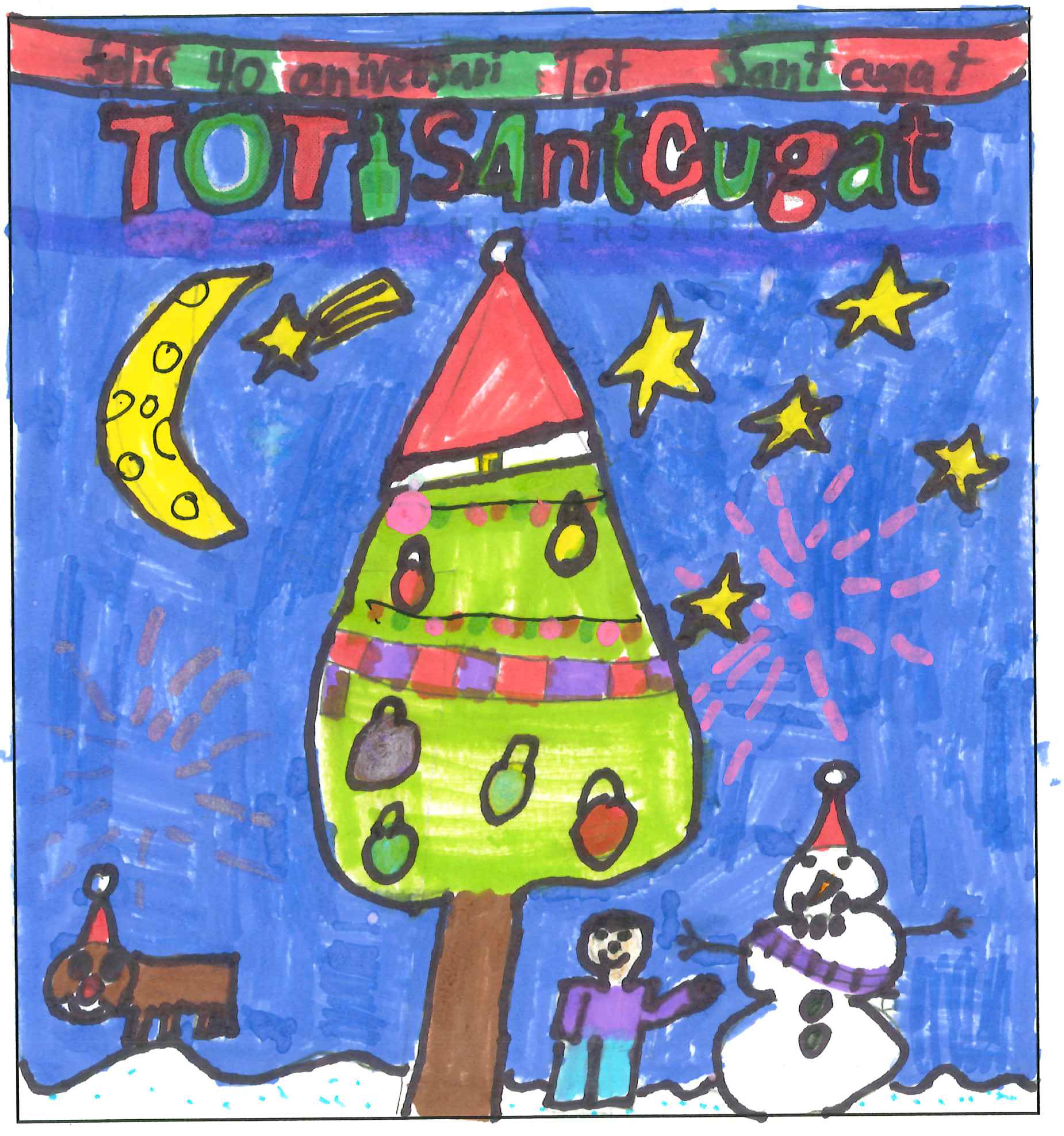 Postal de la European International School of Barcelona del concurs del TOT Sant Cugat