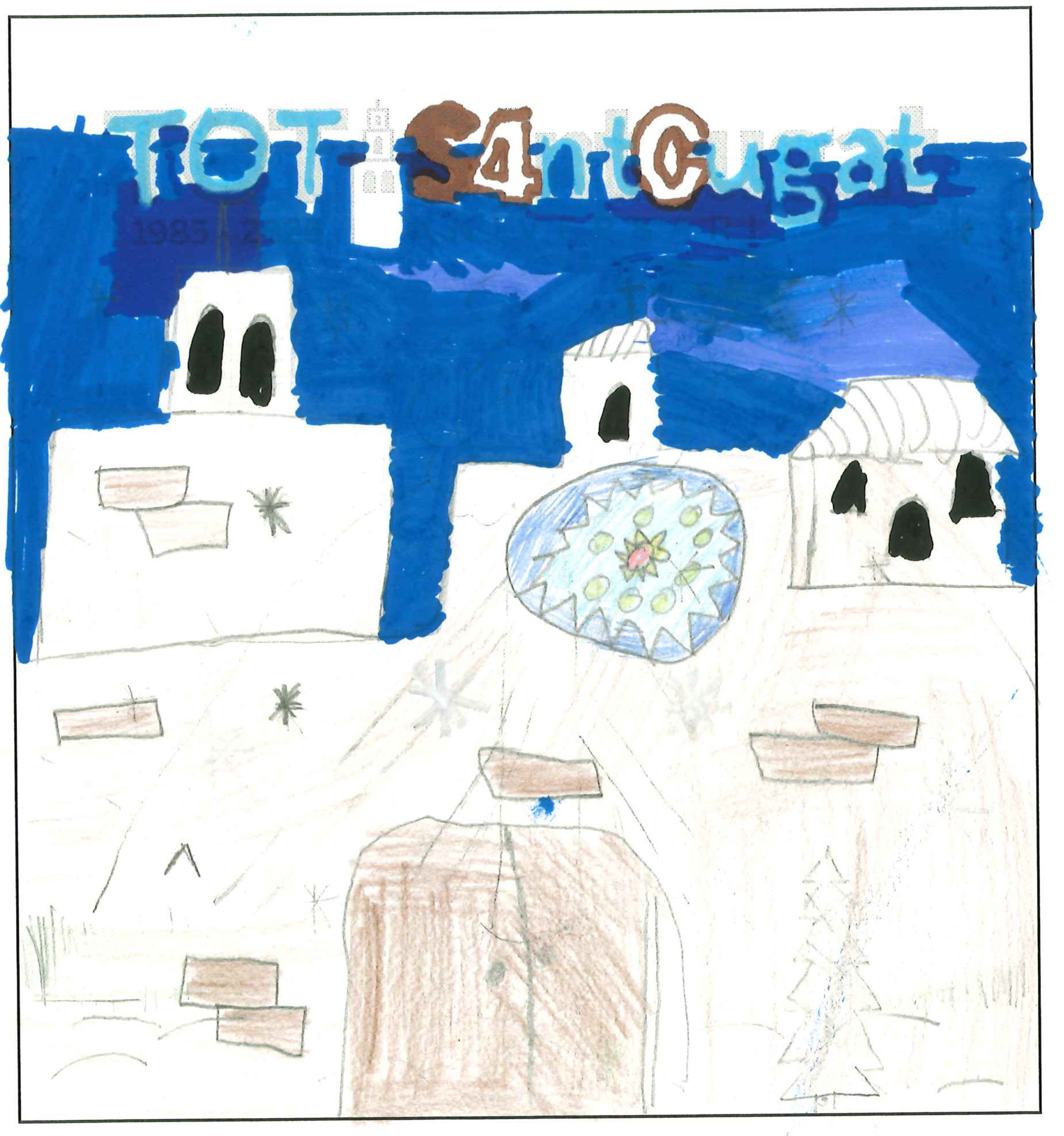 Postal de la European International School of Barcelona del concurs del TOT Sant Cugat