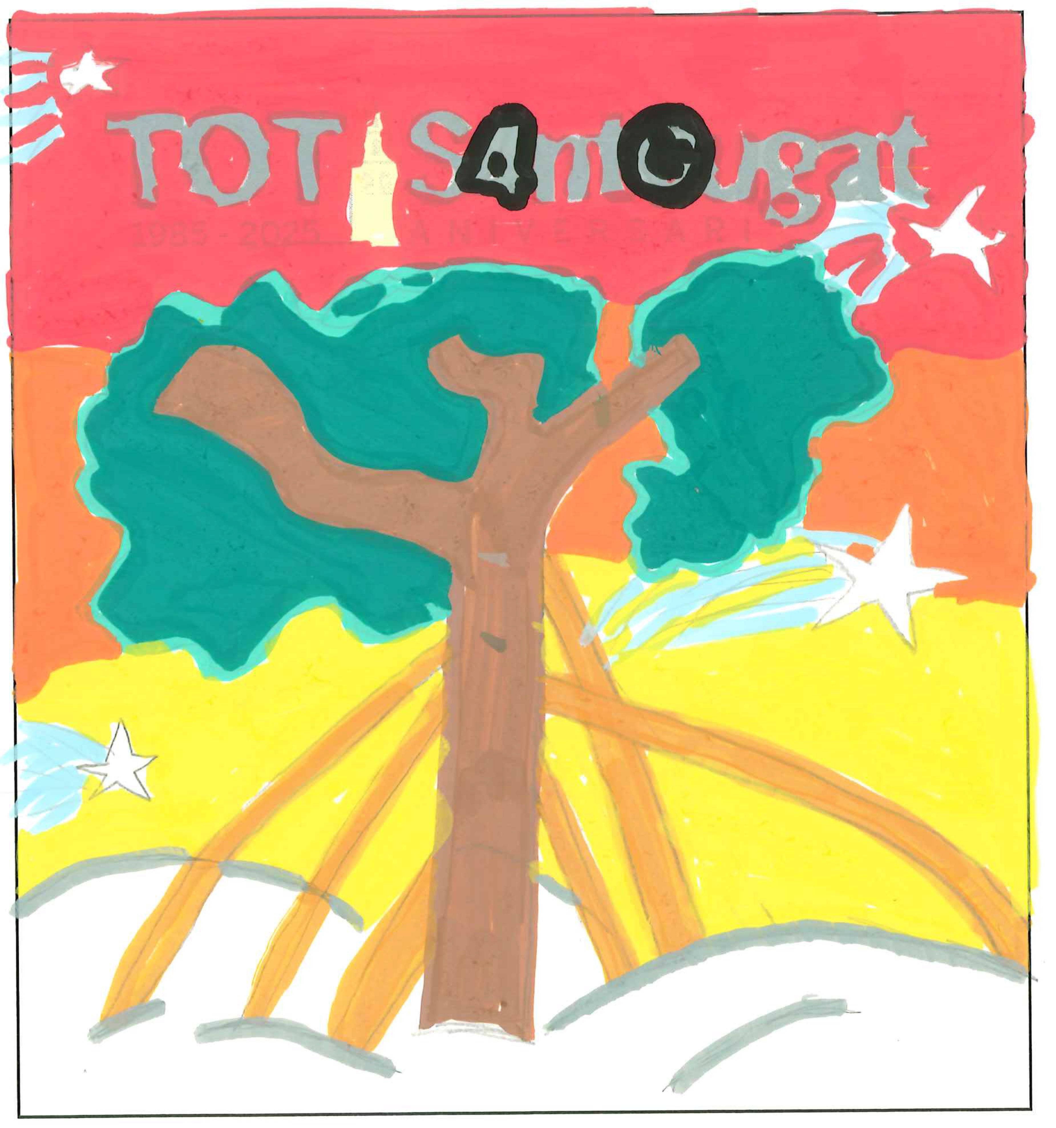 Postal de la European International School of Barcelona del concurs del TOT Sant Cugat