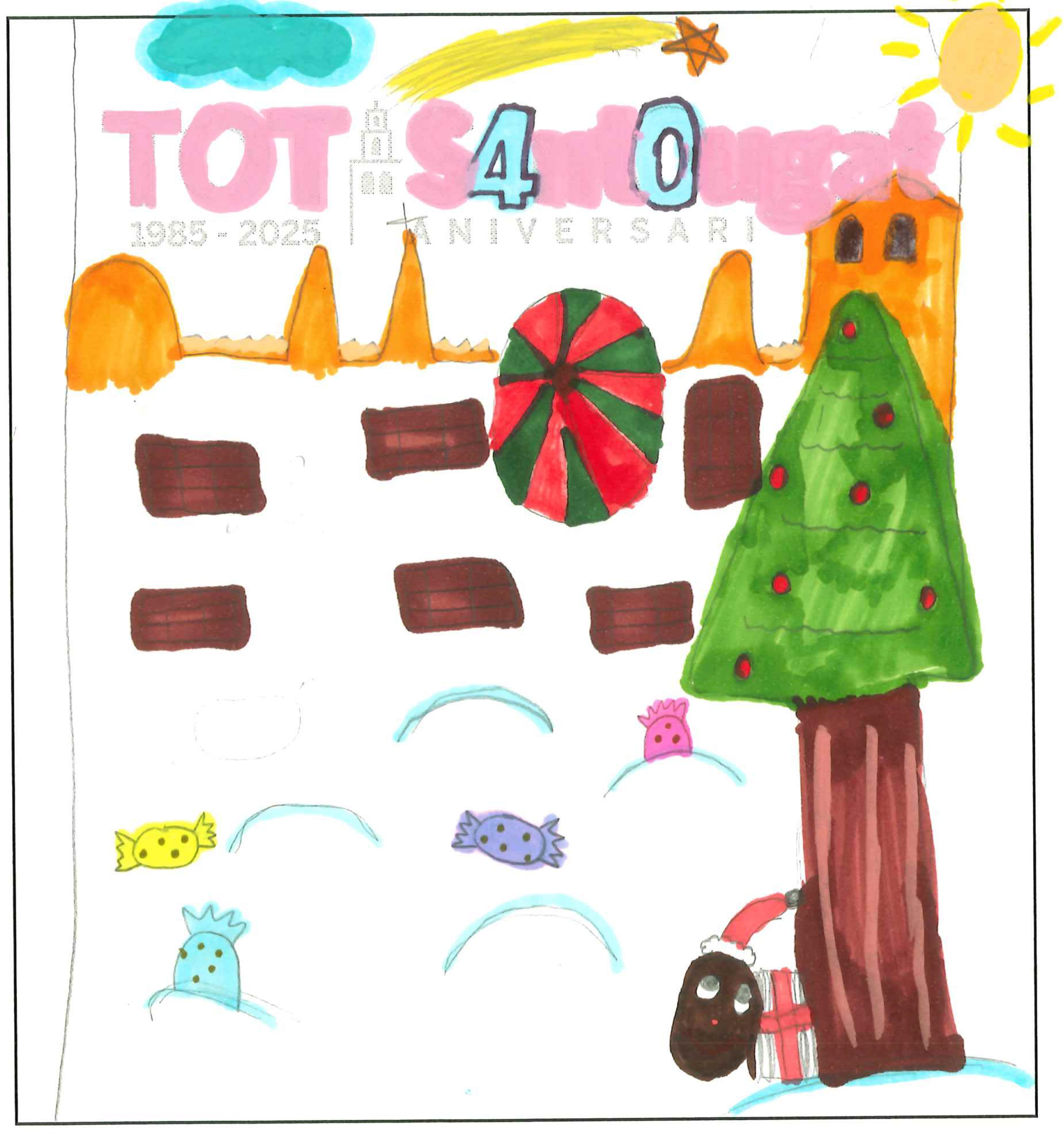 Postal de la European International School of Barcelona del concurs del TOT Sant Cugat