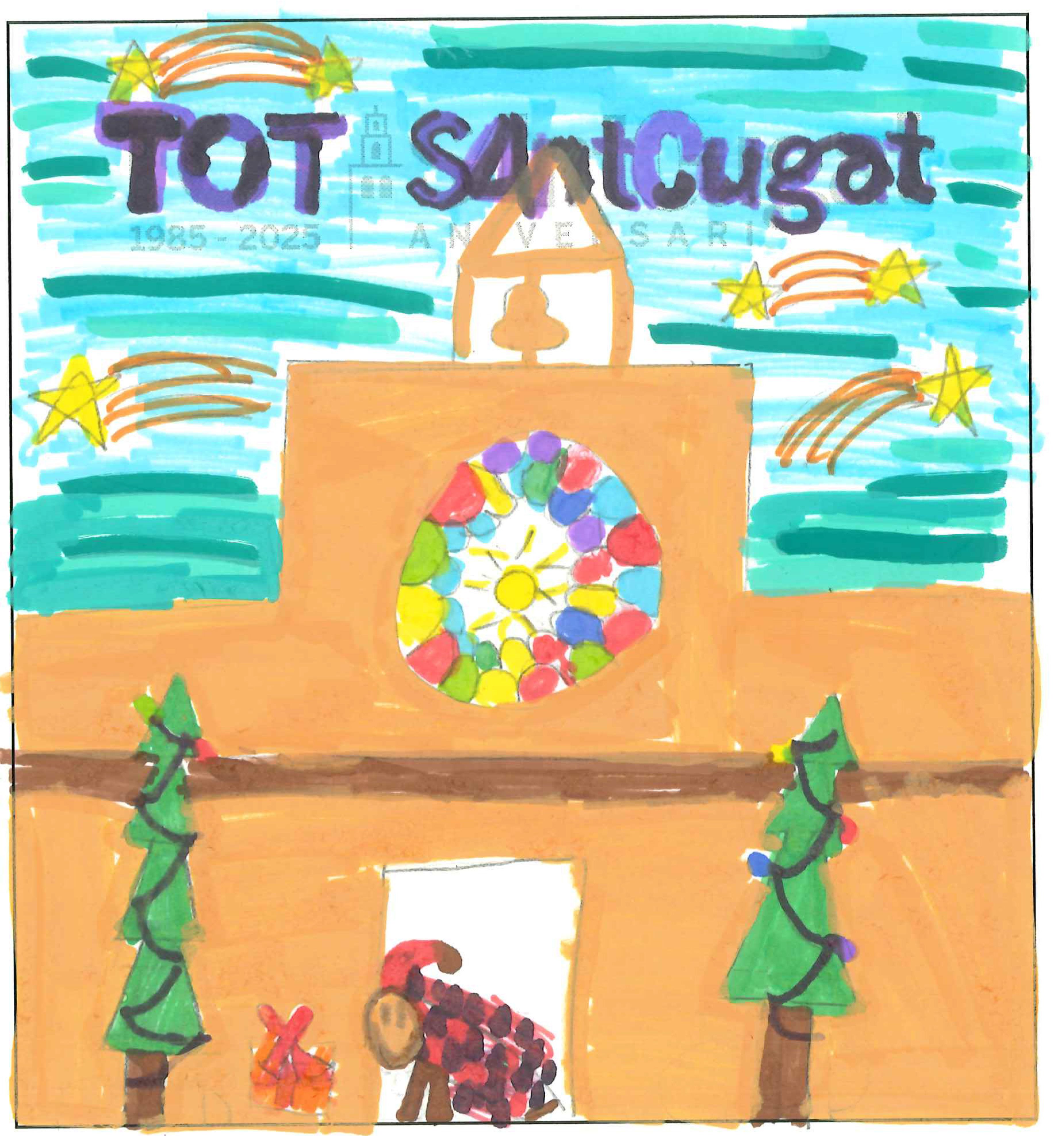 Postal de la European International School of Barcelona del concurs del TOT Sant Cugat