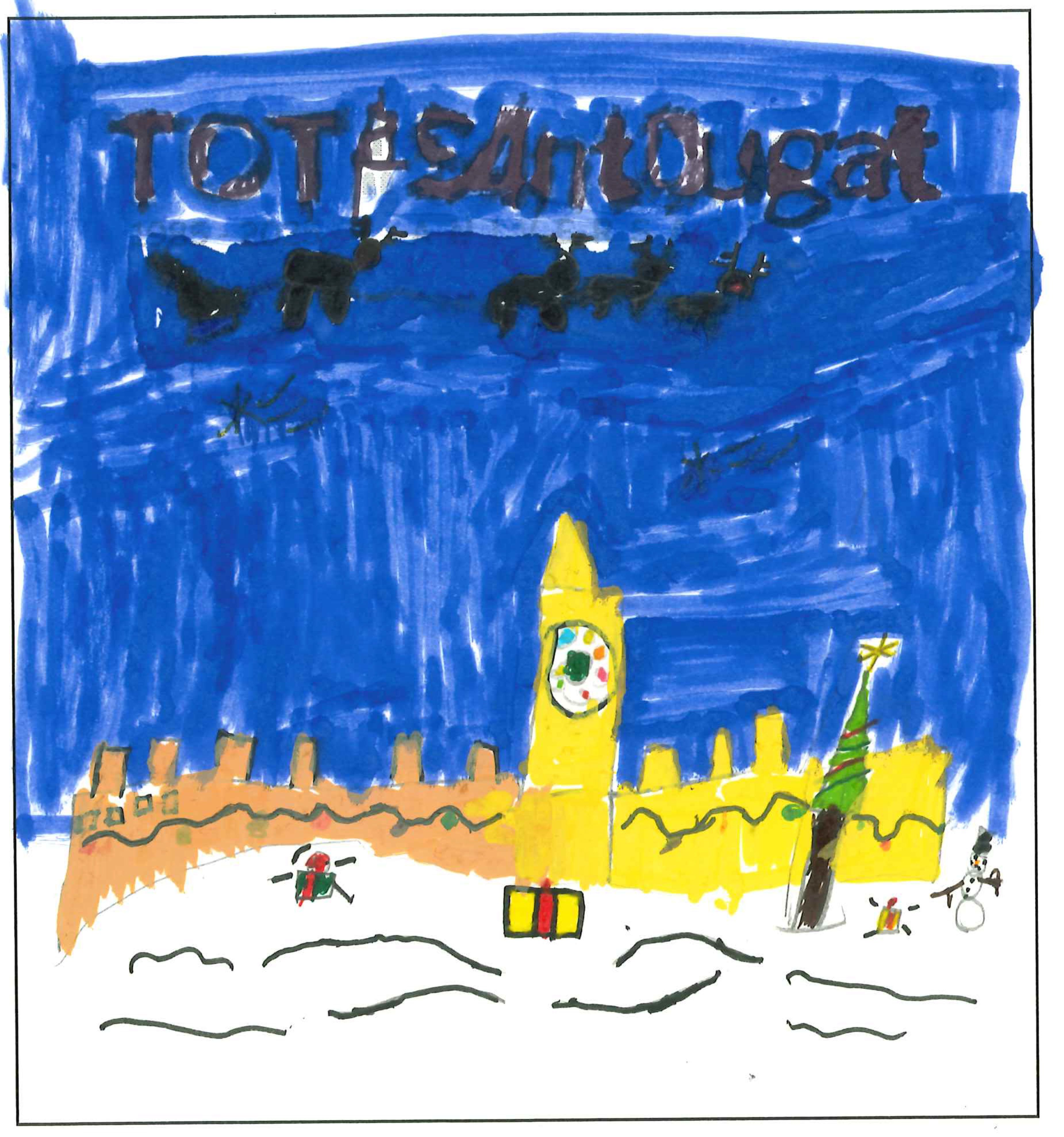 Postal de la European International School of Barcelona del concurs del TOT Sant Cugat