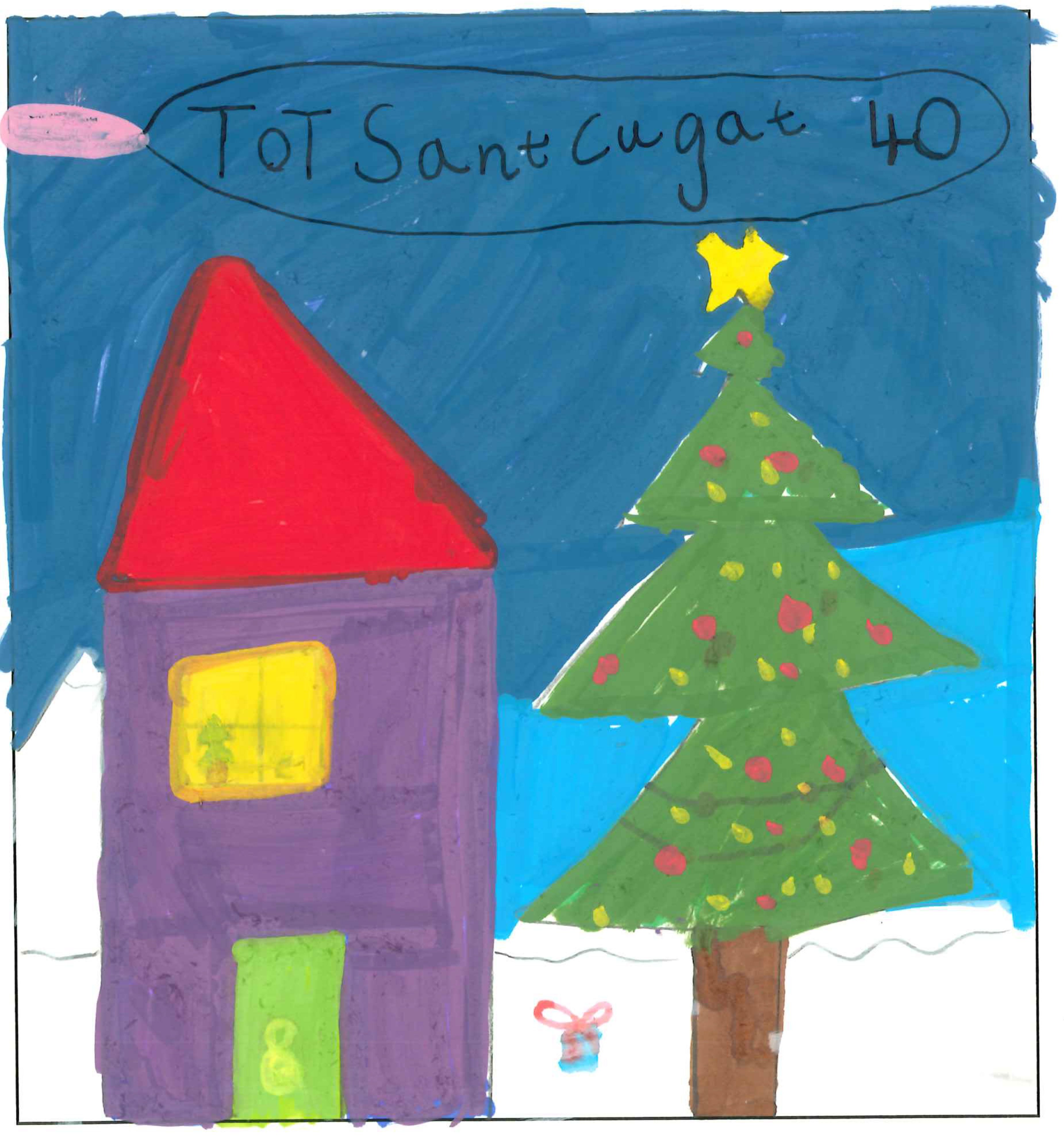 Postal de la European International School of Barcelona del concurs del TOT Sant Cugat