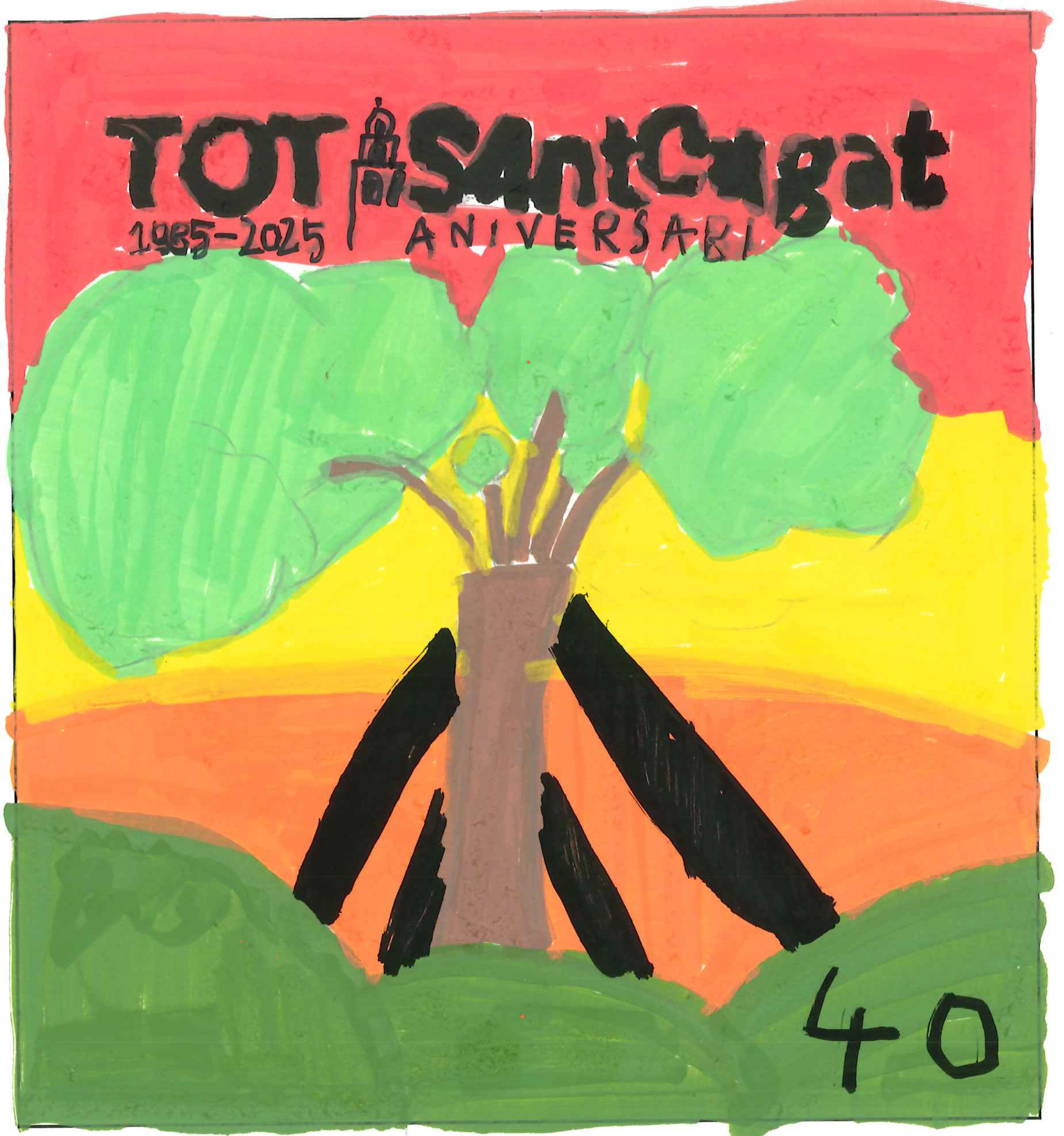 Postal de la European International School of Barcelona del concurs del TOT Sant Cugat