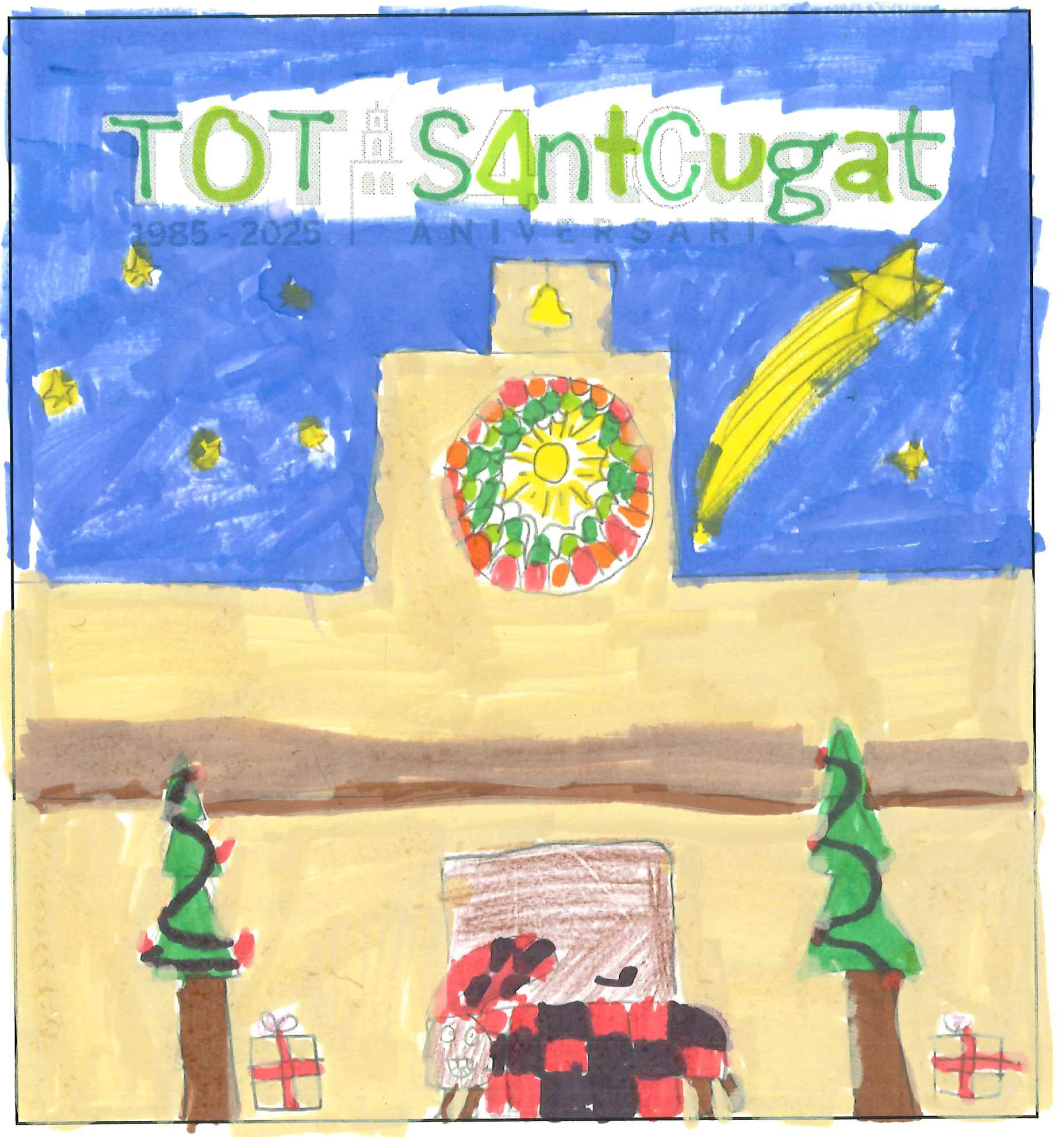Postal de la European International School of Barcelona del concurs del TOT Sant Cugat