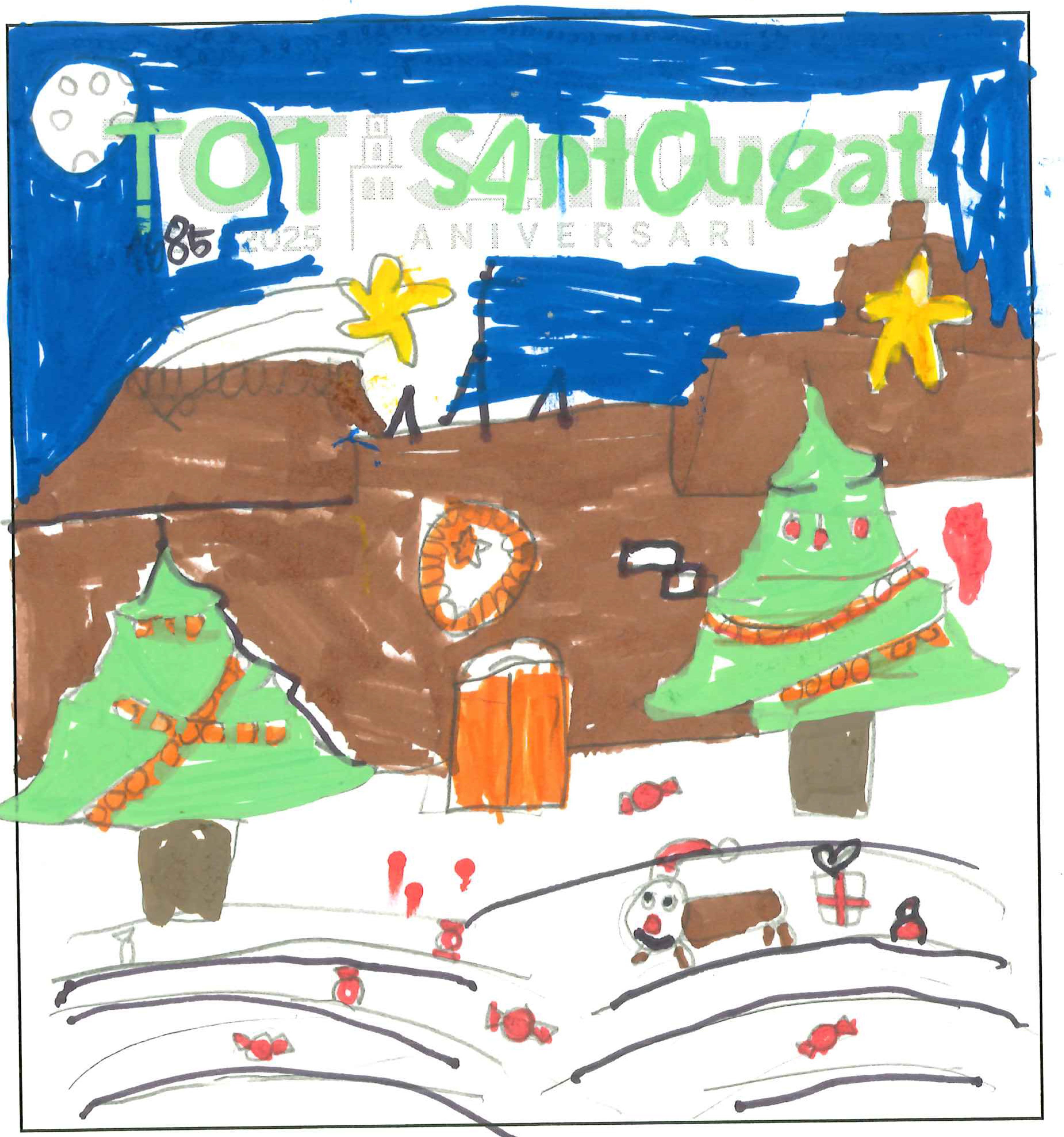 Postal de la European International School of Barcelona del concurs del TOT Sant Cugat