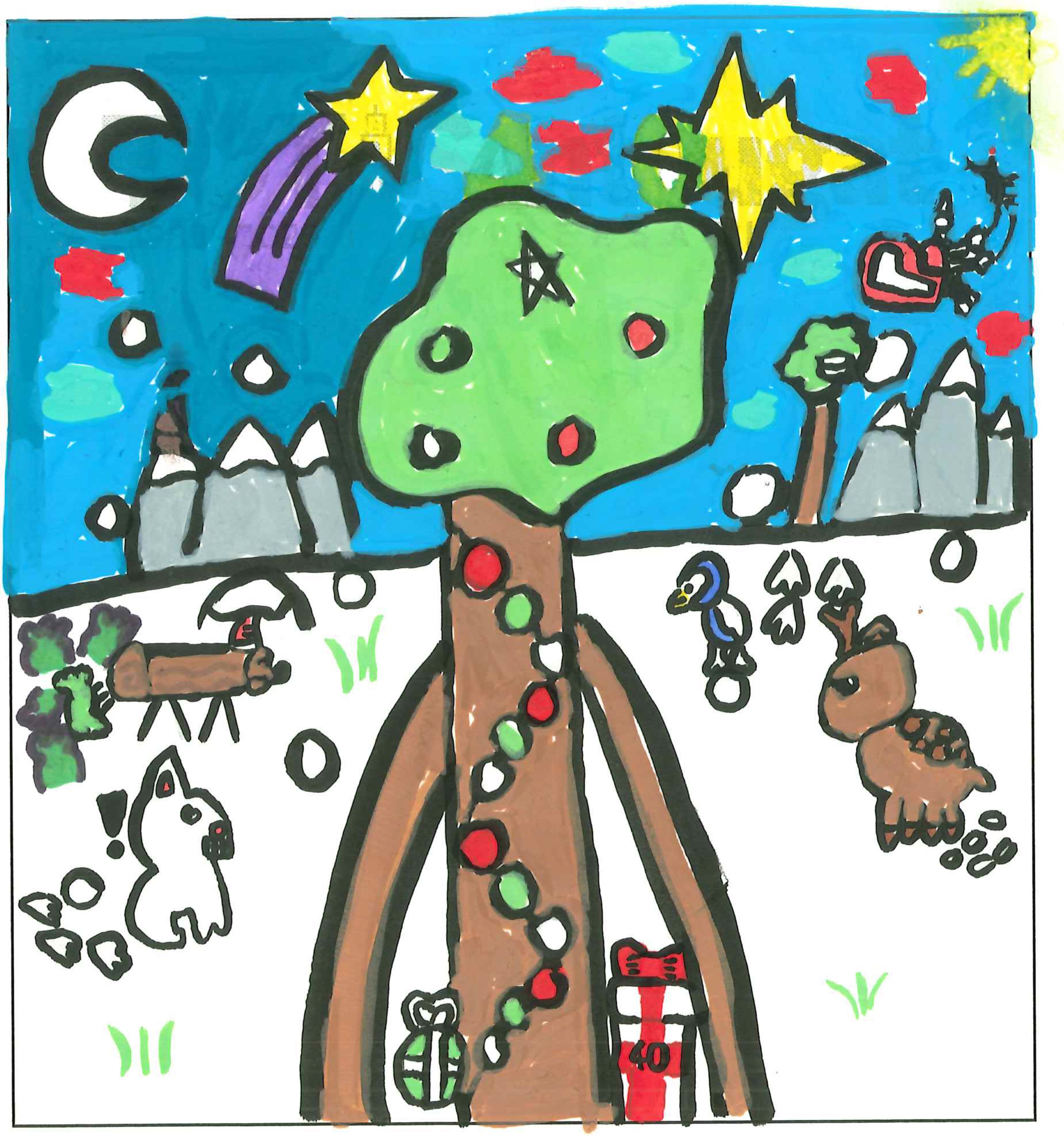 Postal de la European International School of Barcelona del concurs del TOT Sant Cugat