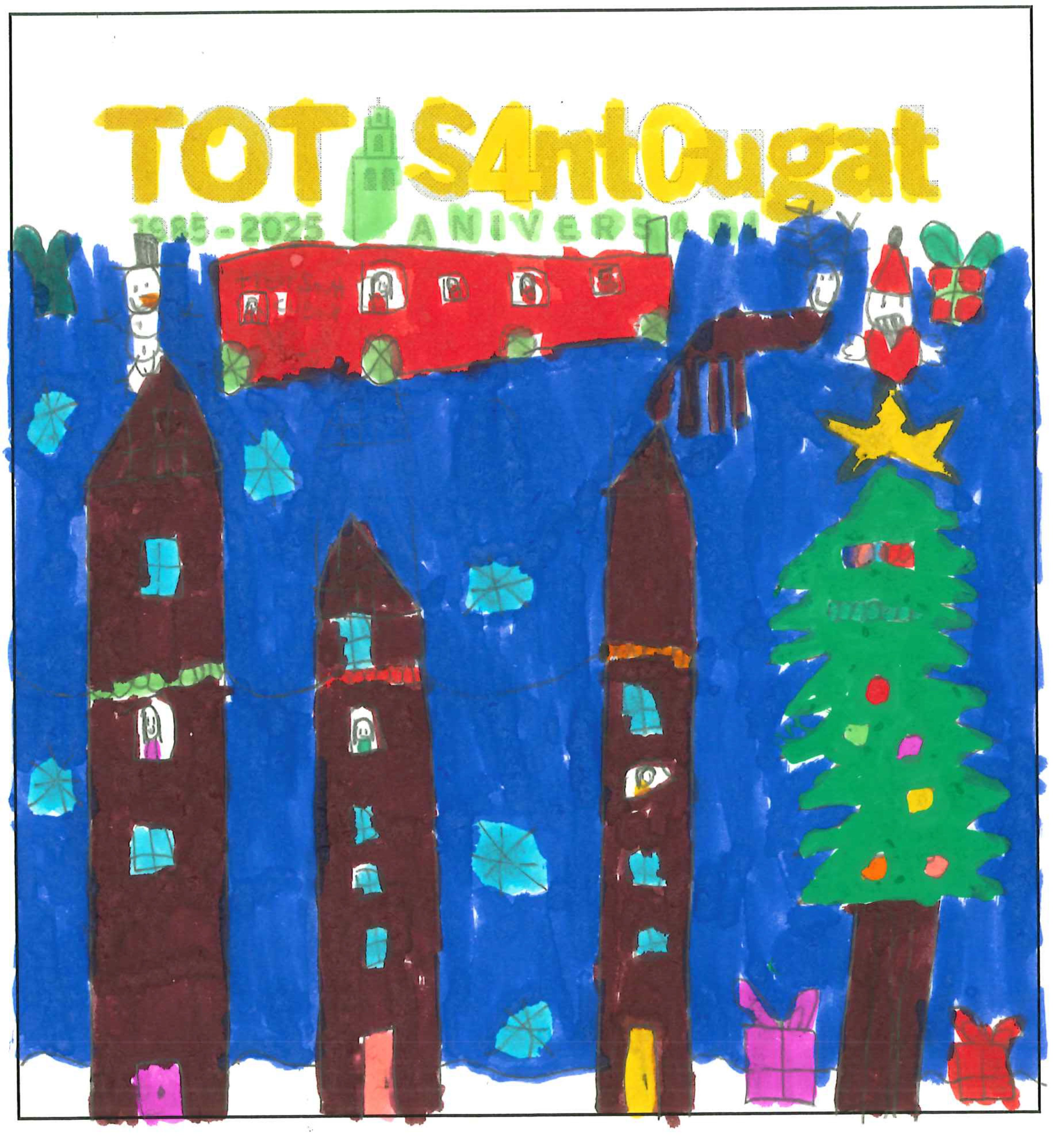 Postal de la European International School of Barcelona del concurs del TOT Sant Cugat