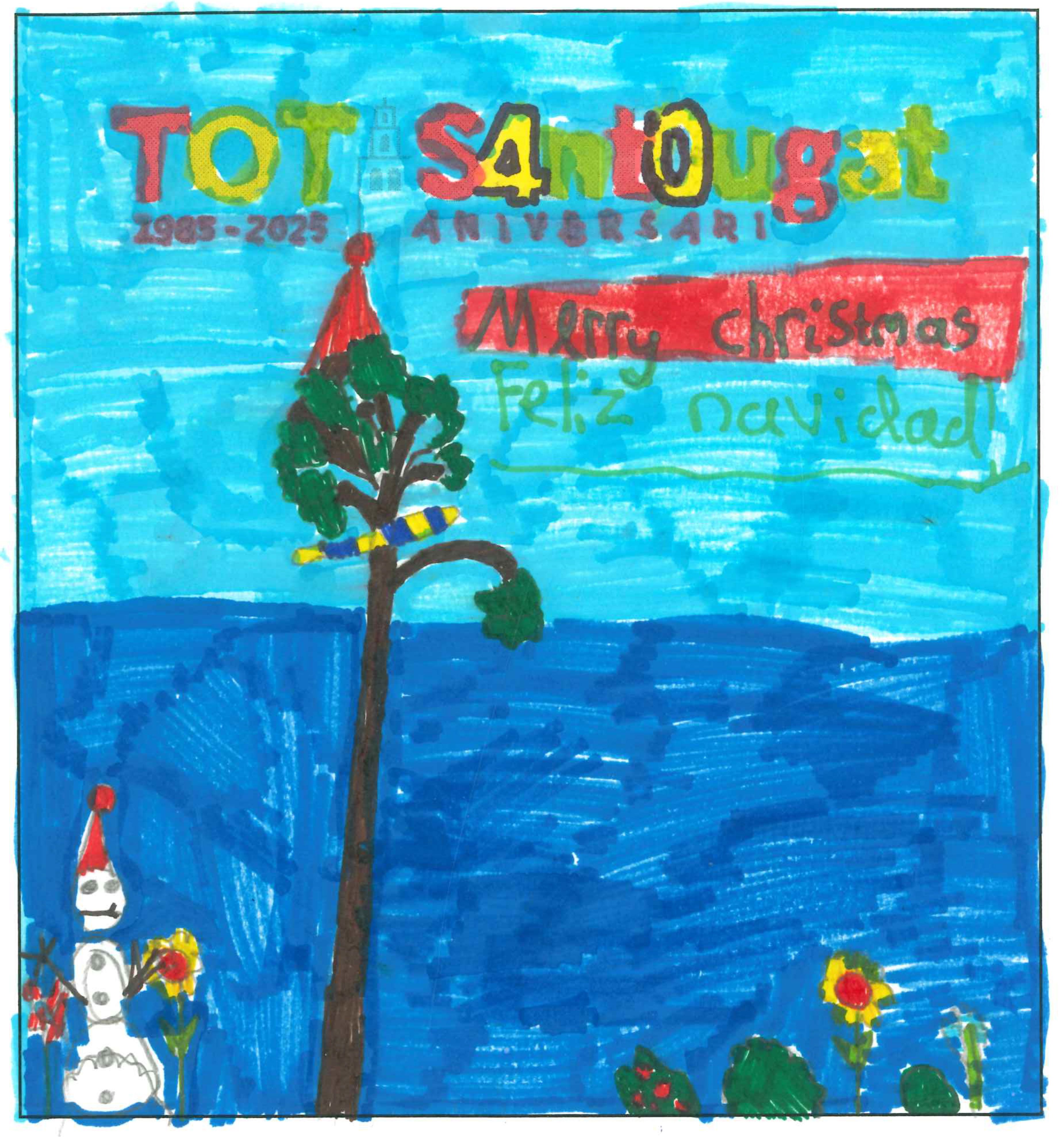 Postal de la European International School of Barcelona del concurs del TOT Sant Cugat