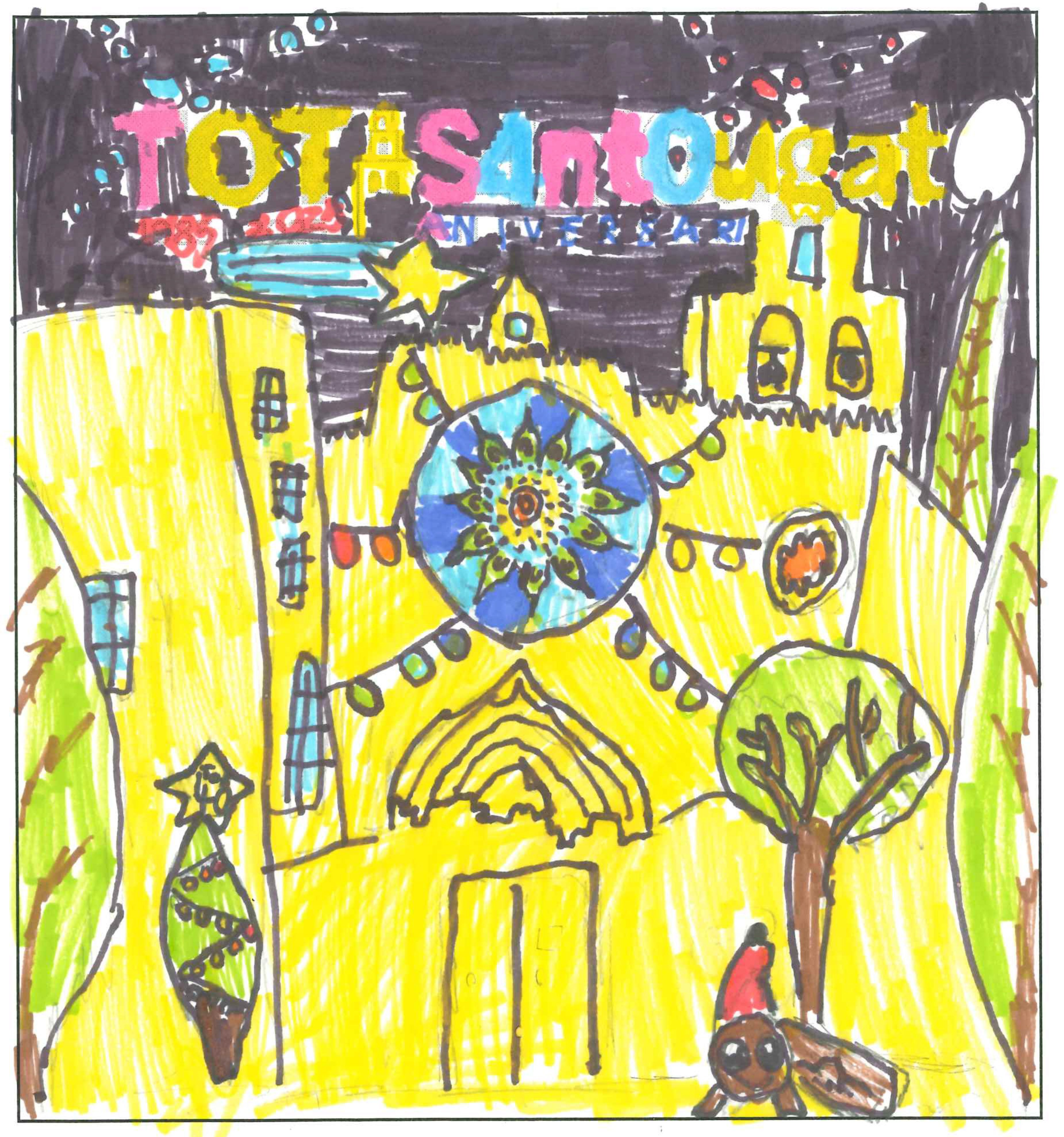 Postal de la European International School of Barcelona del concurs del TOT Sant Cugat