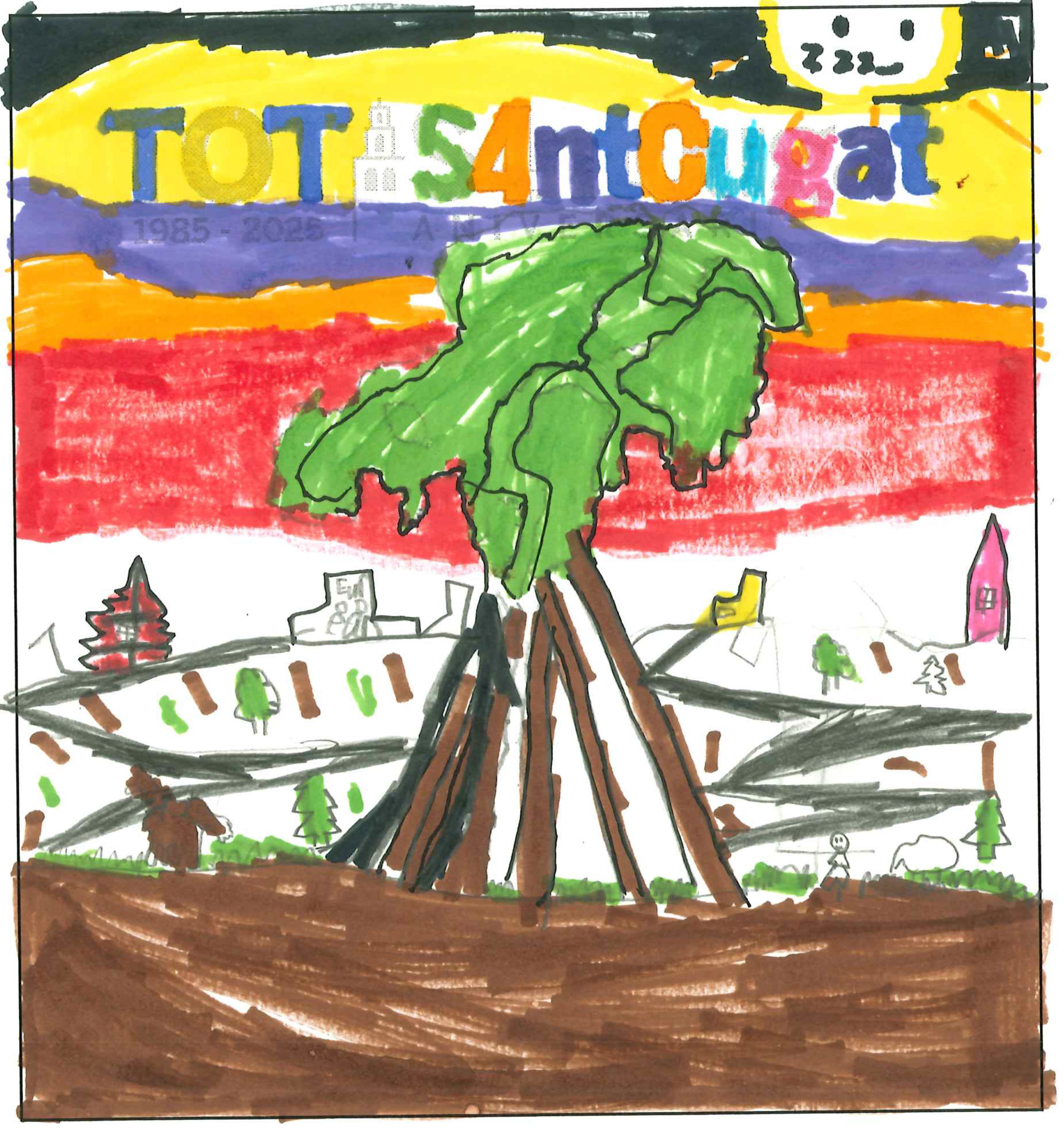 Postal de la European International School of Barcelona del concurs del TOT Sant Cugat