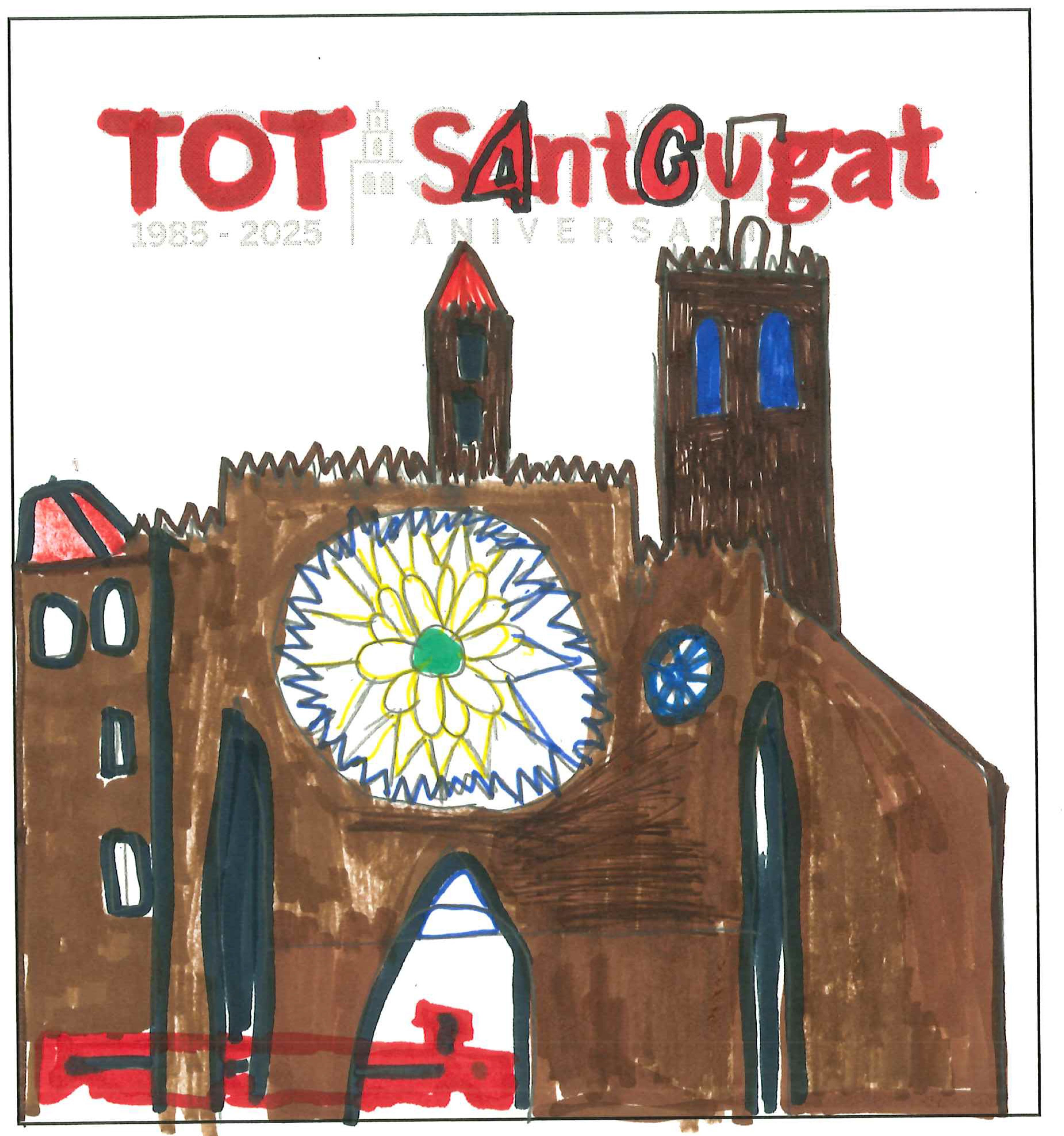 Postal de la European International School of Barcelona del concurs del TOT Sant Cugat