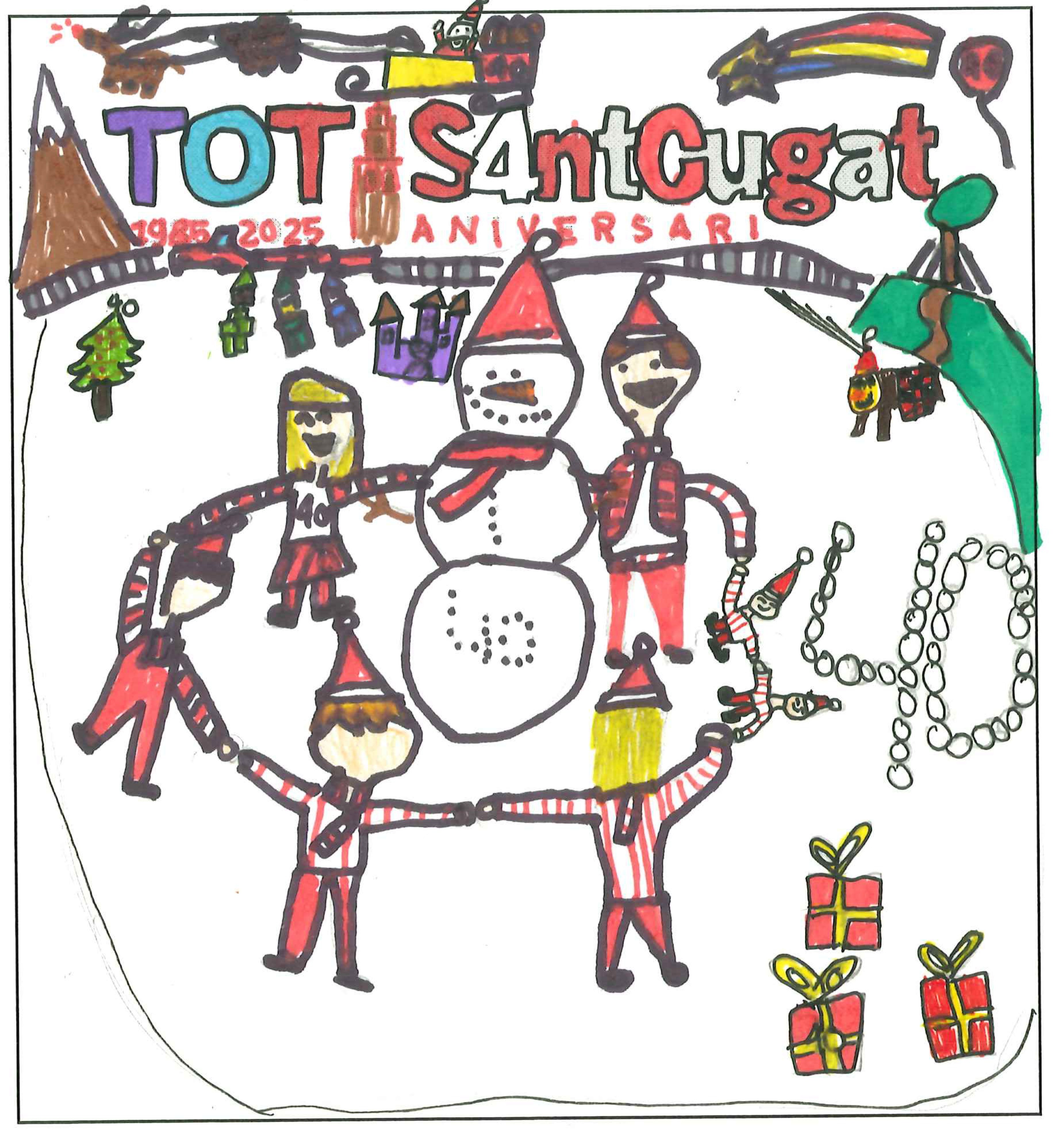 Postal de la European International School of Barcelona del concurs del TOT Sant Cugat