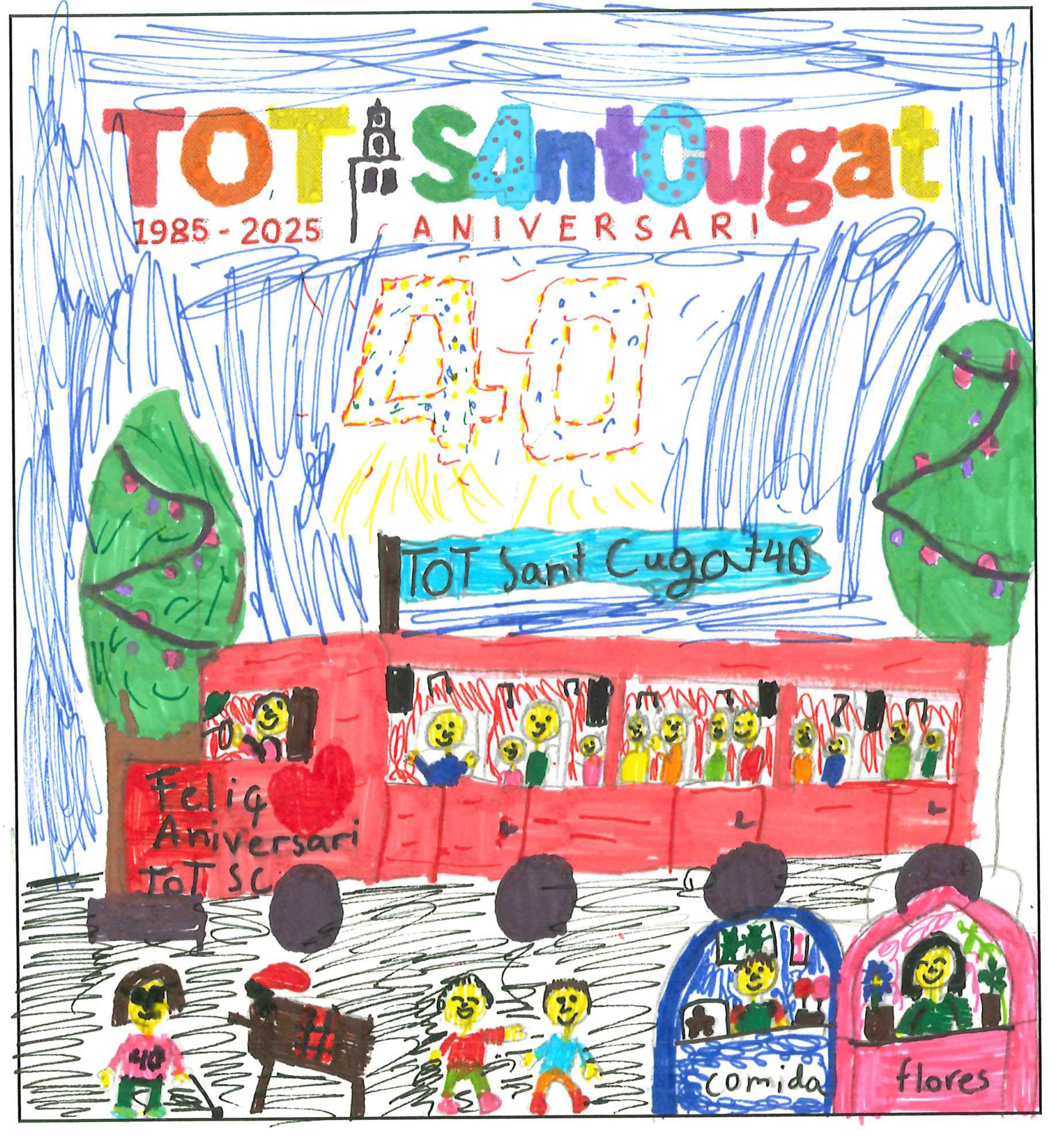 Postal de la European International School of Barcelona del concurs del TOT Sant Cugat