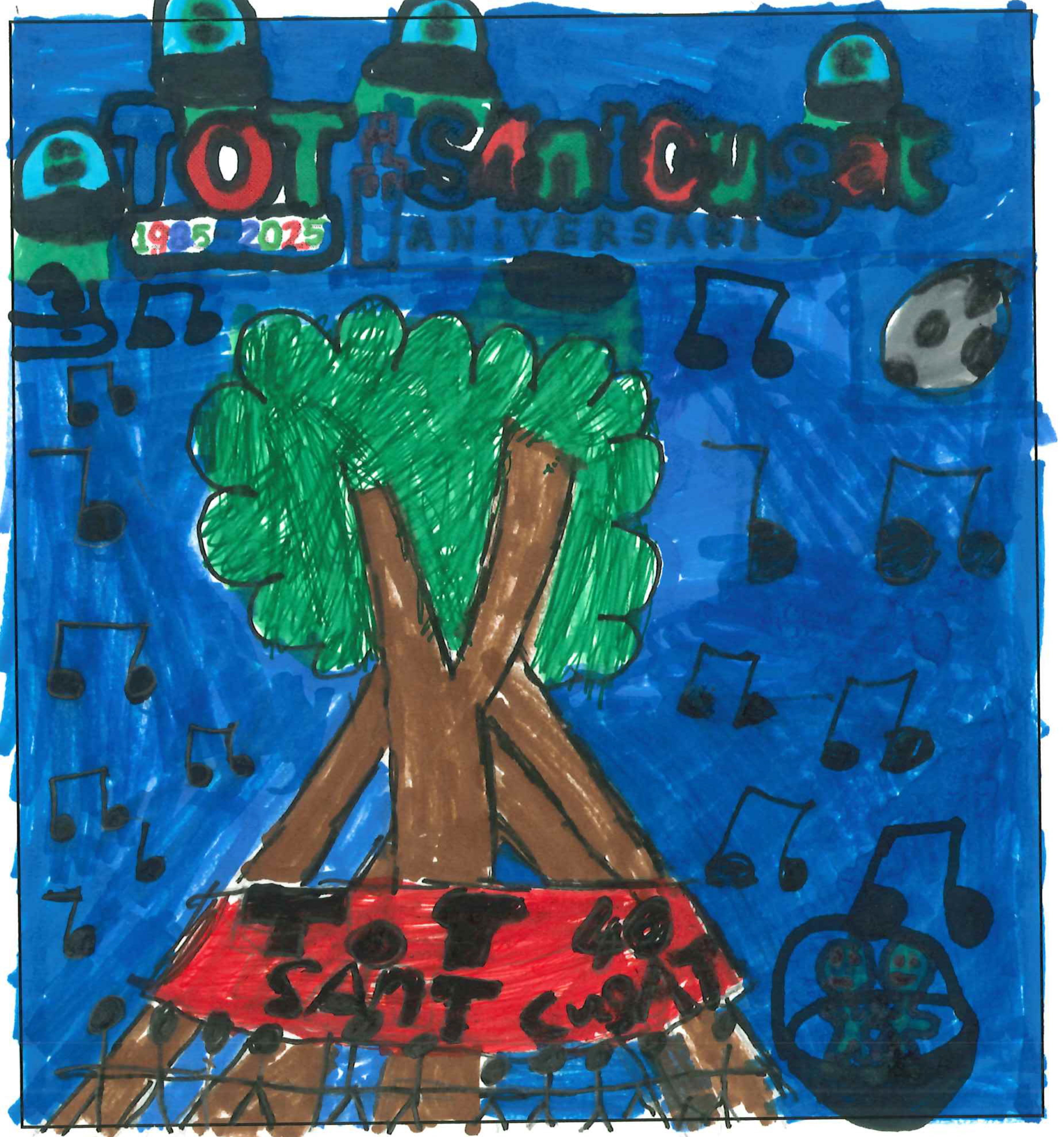 Postal de la European International School of Barcelona del concurs del TOT Sant Cugat