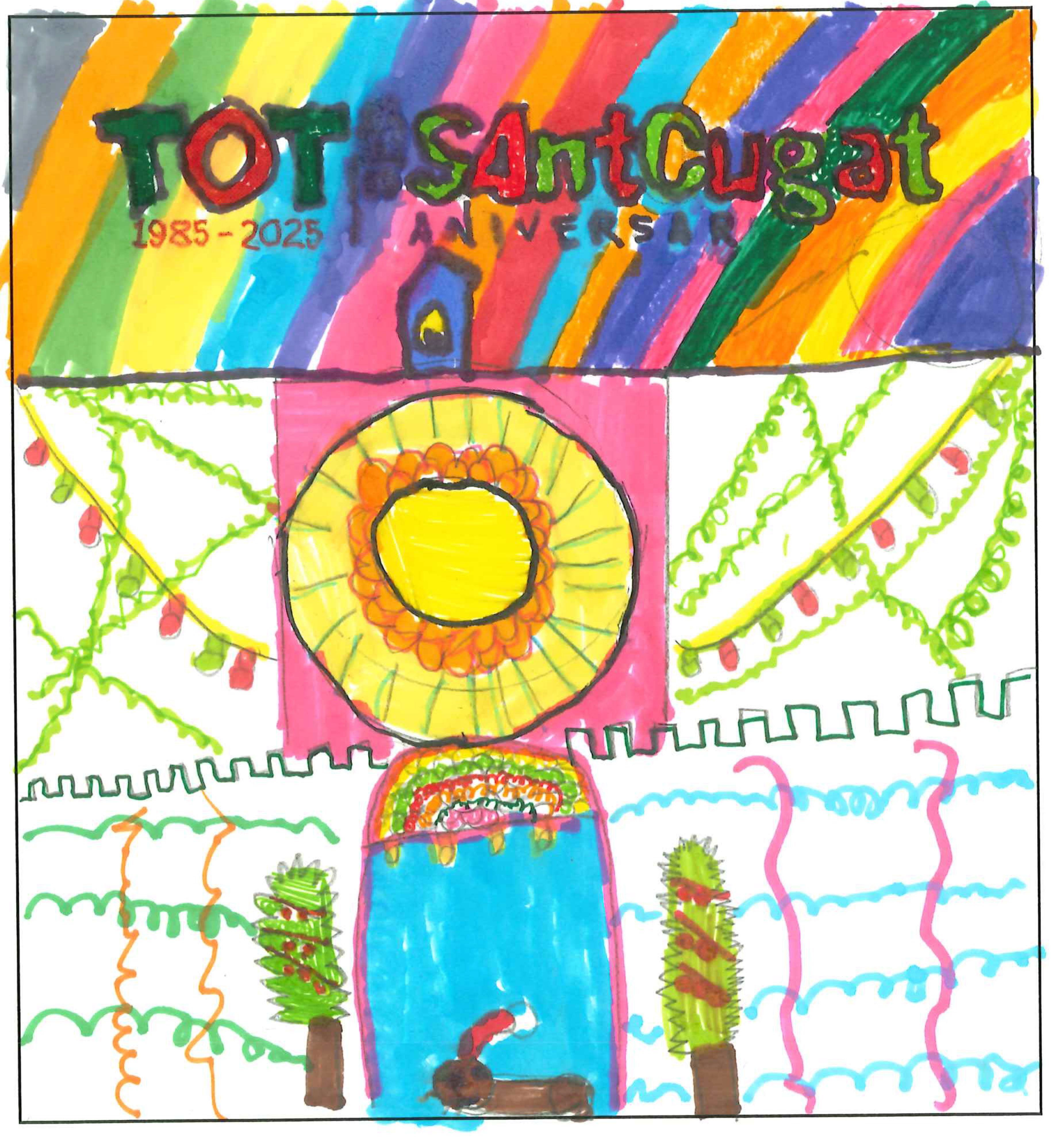 Postal de la European International School of Barcelona del concurs del TOT Sant Cugat