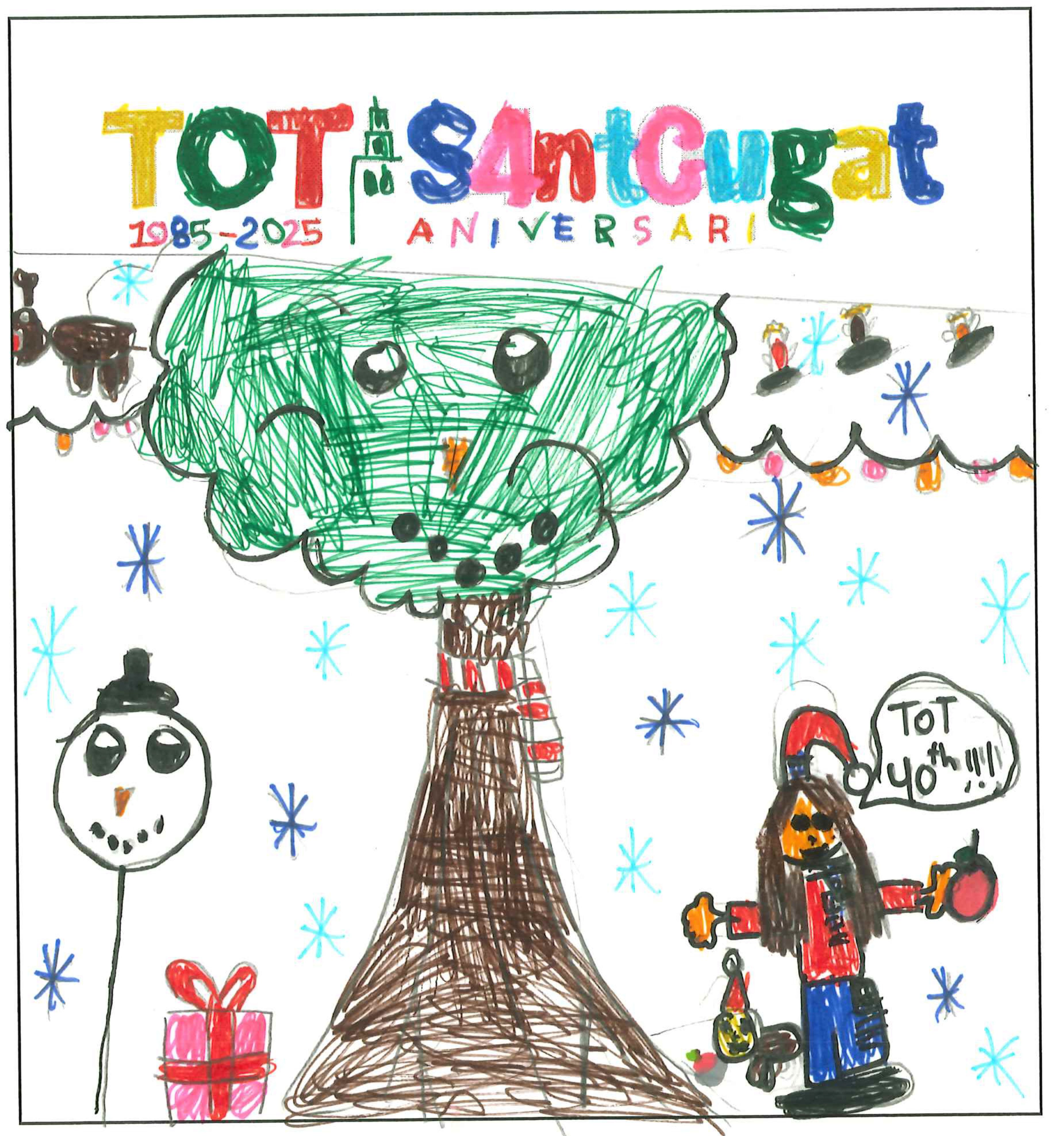 Postal de la European International School of Barcelona del concurs del TOT Sant Cugat