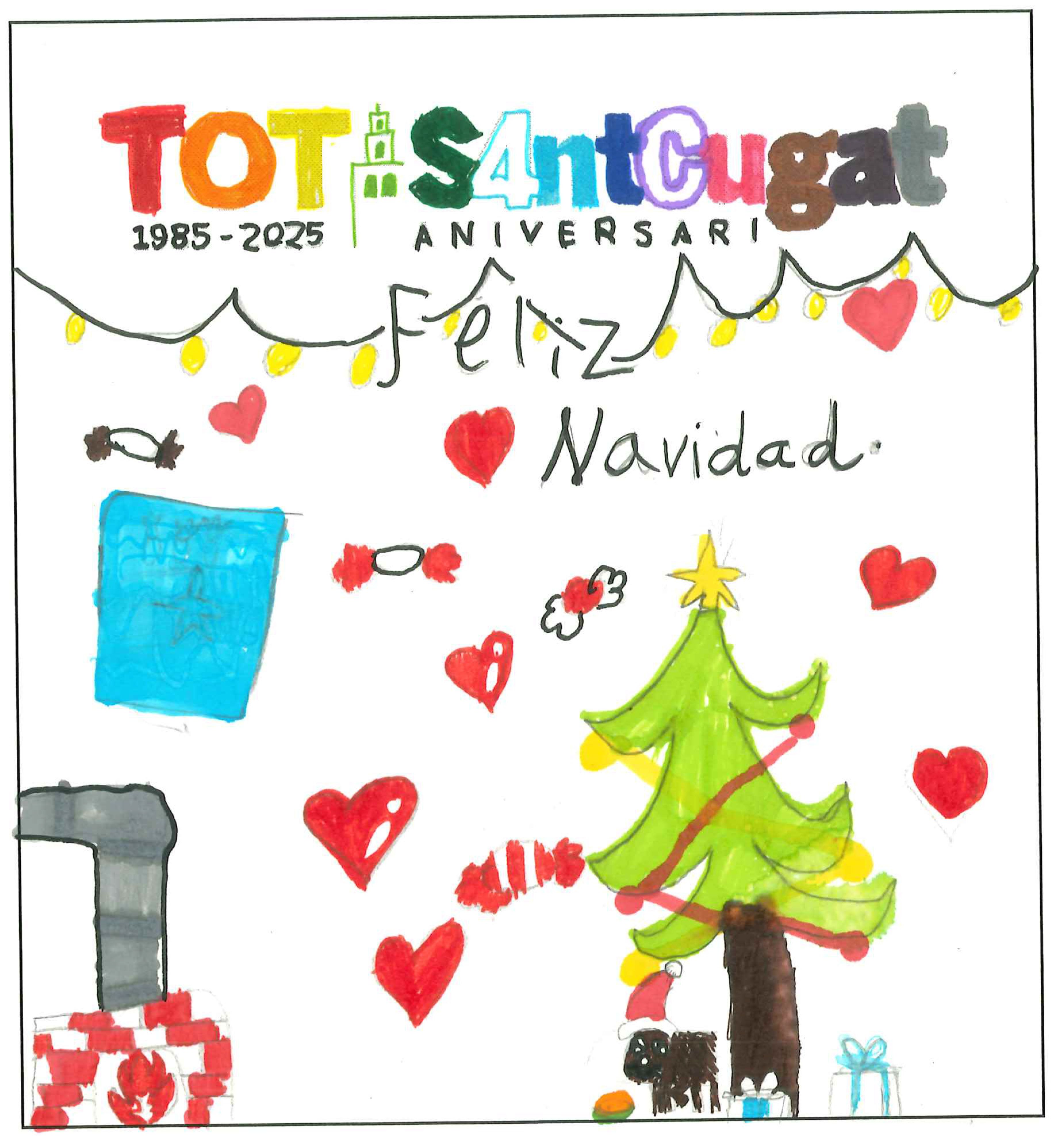 Postal de la European International School of Barcelona del concurs del TOT Sant Cugat