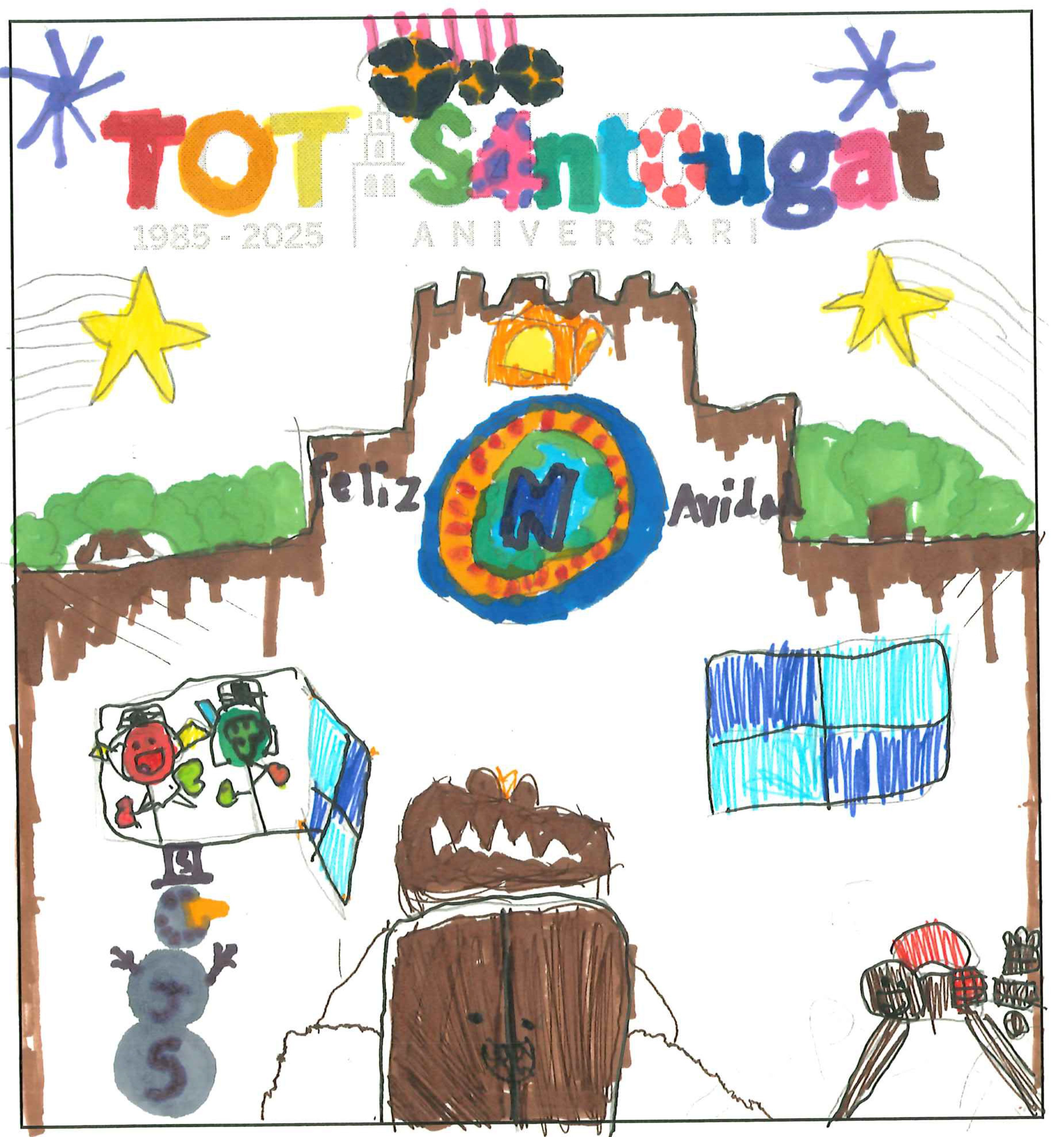 Postal de la European International School of Barcelona del concurs del TOT Sant Cugat