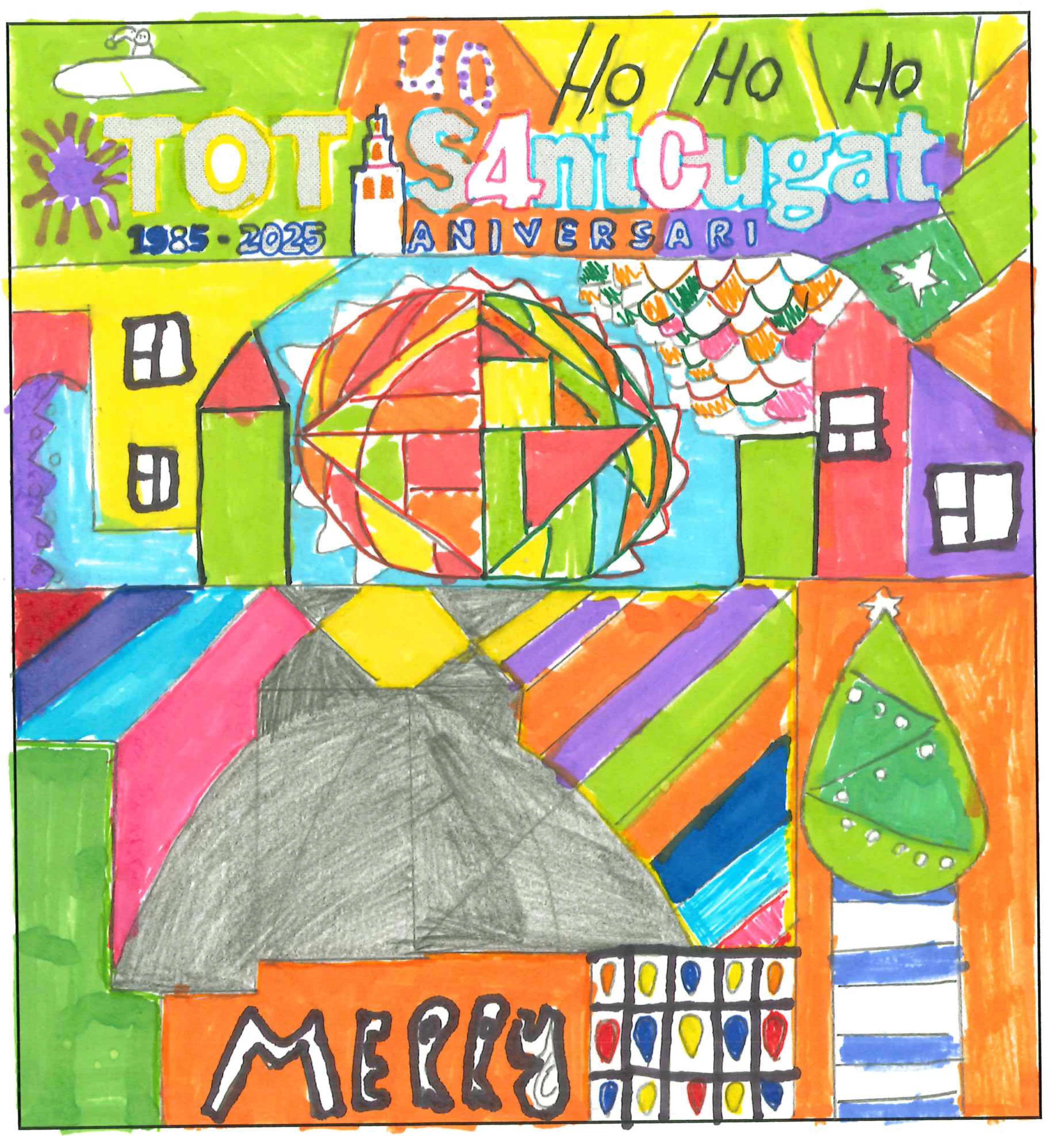 Postal de la European International School of Barcelona del concurs del TOT Sant Cugat