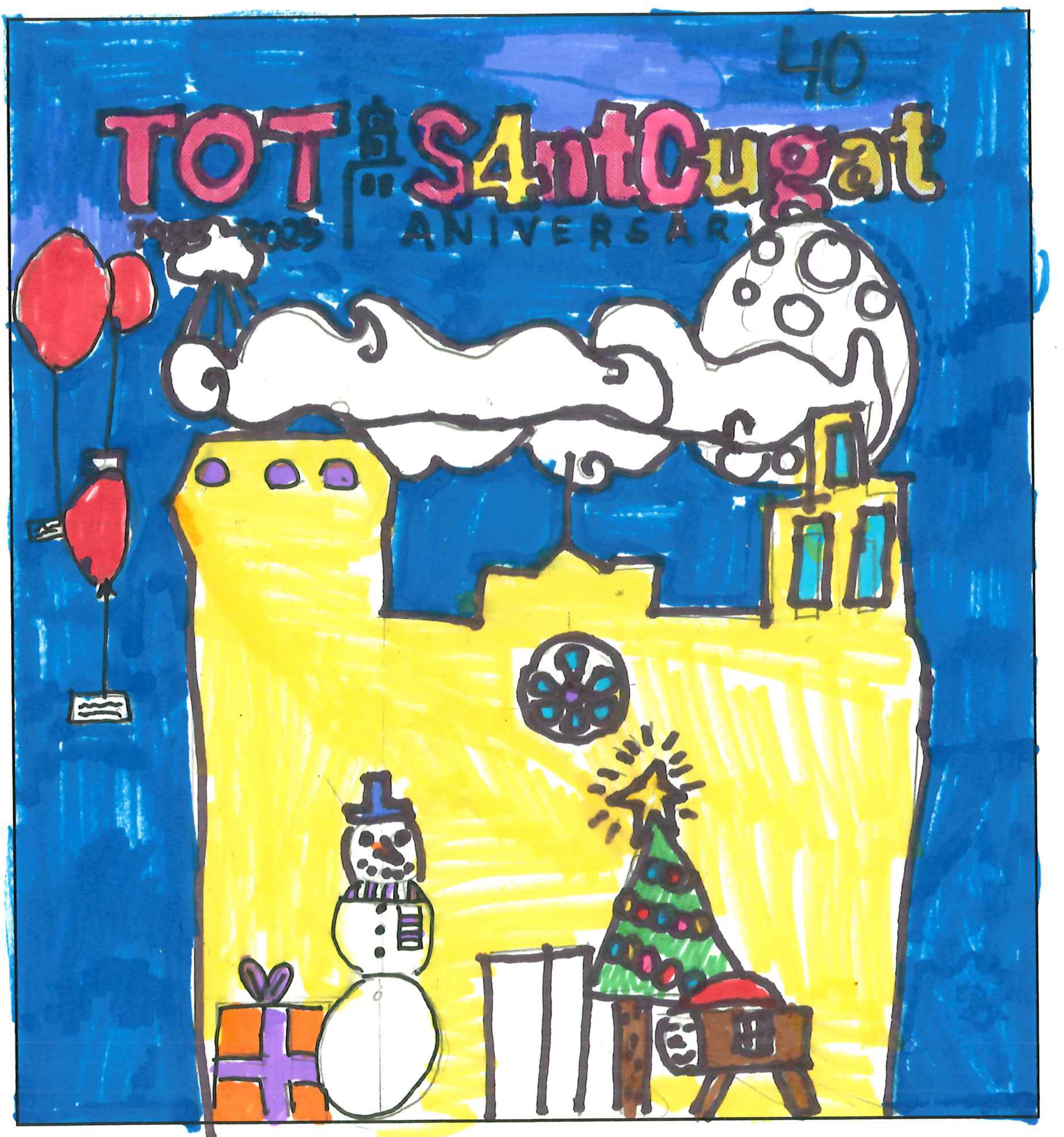 Postal de la European International School of Barcelona del concurs del TOT Sant Cugat