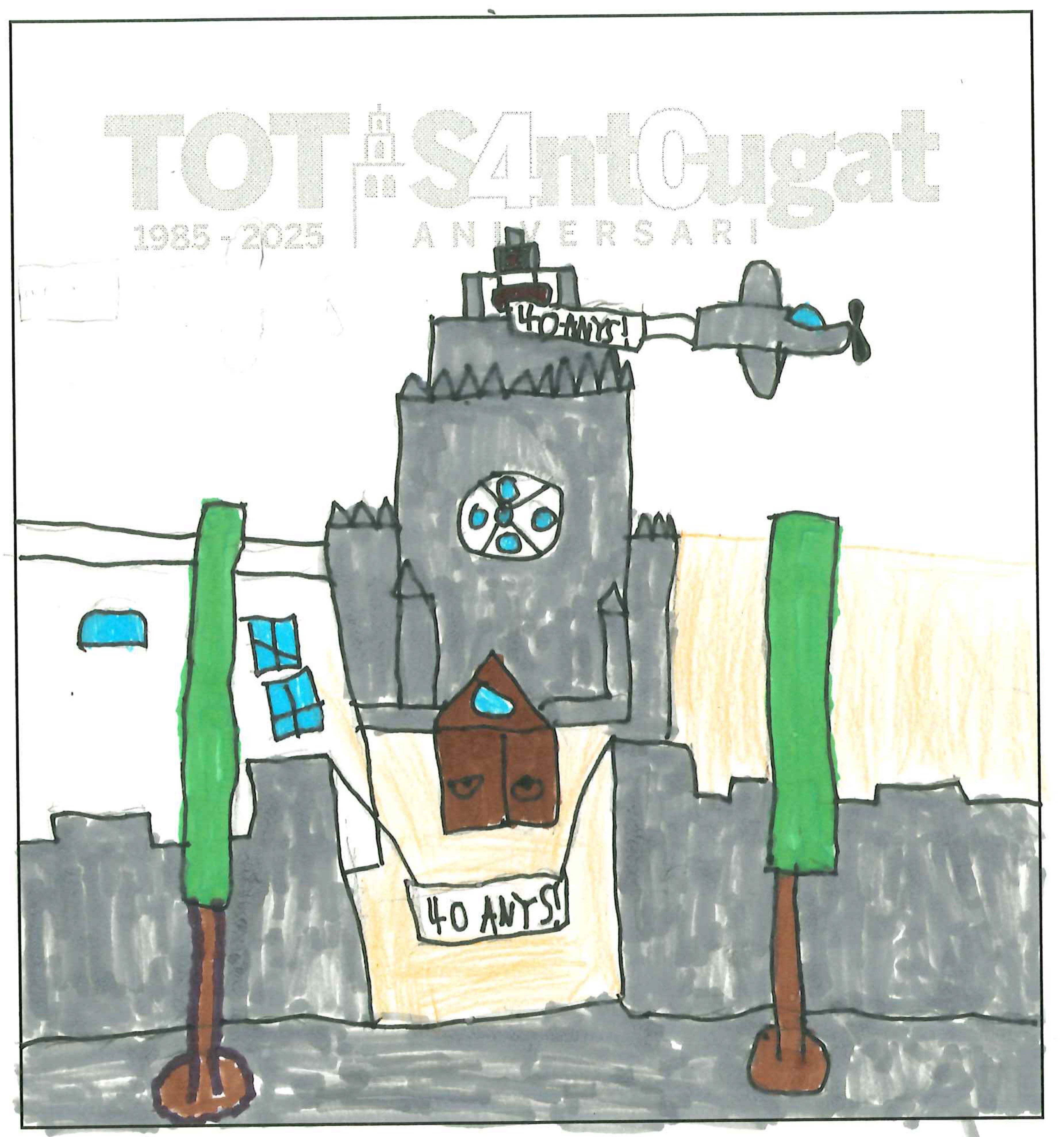 Postal de la European International School of Barcelona del concurs del TOT Sant Cugat