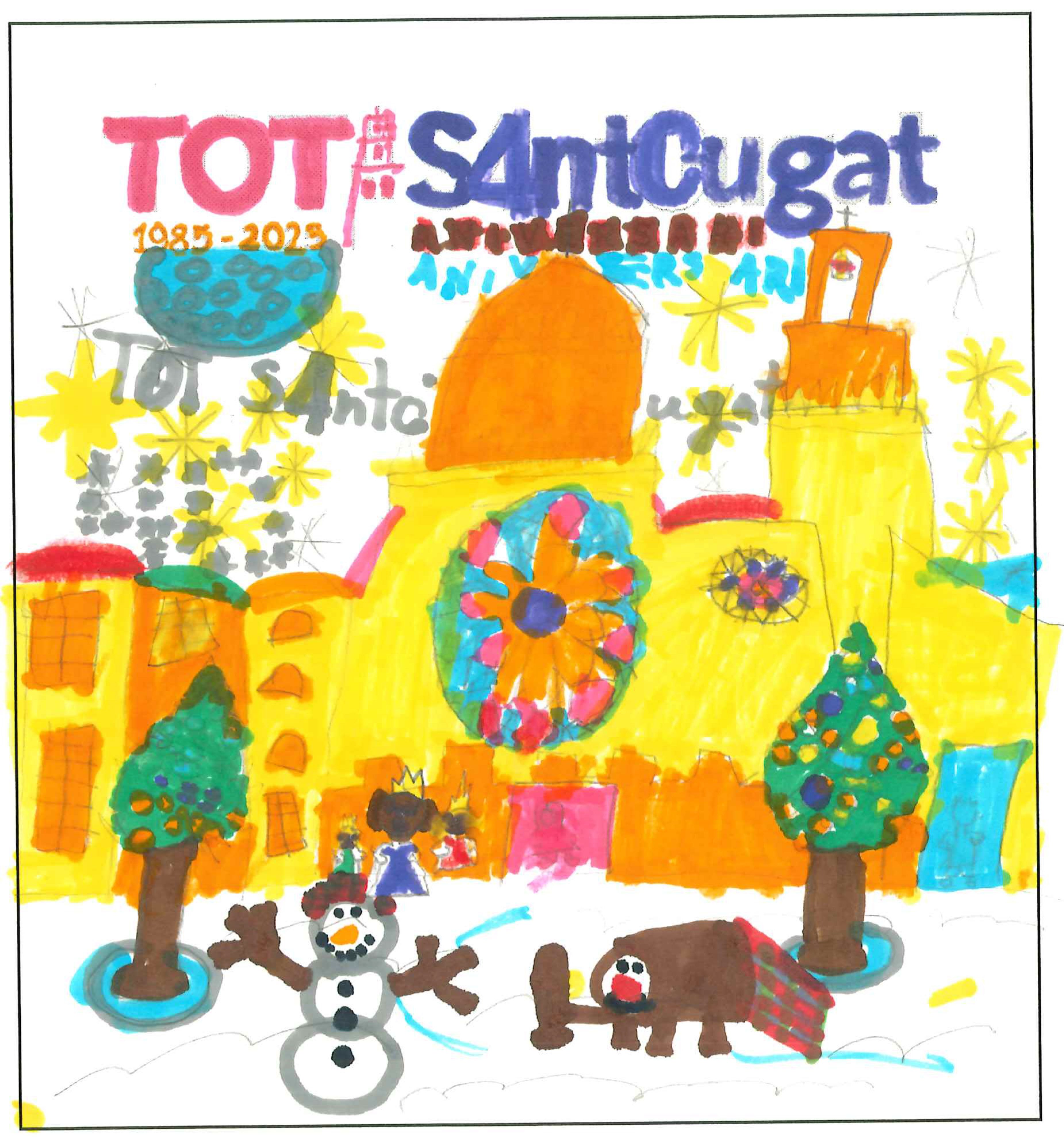 Postal de la European International School of Barcelona del concurs del TOT Sant Cugat