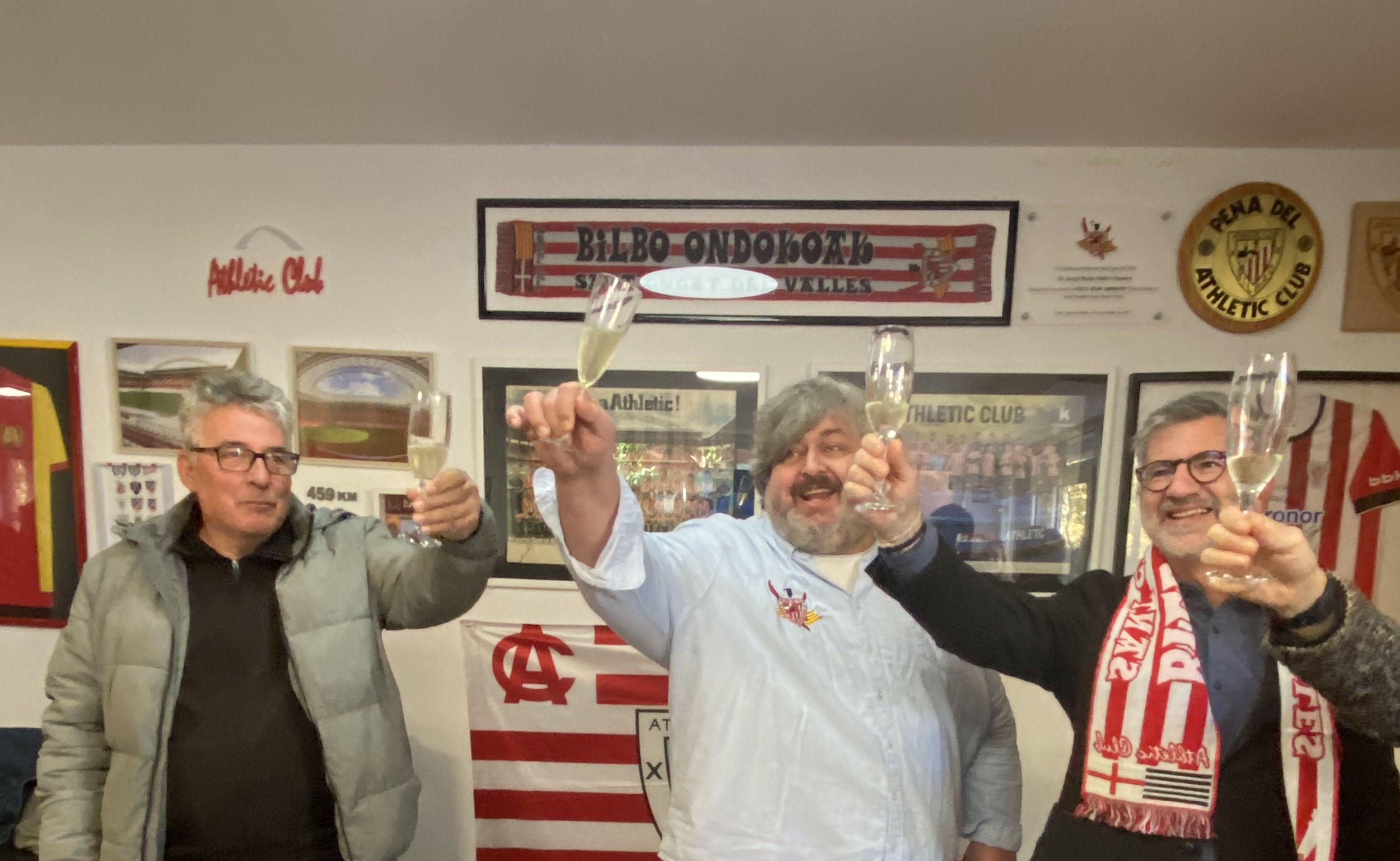 La PB Sant Cugat, present a l’acte d’inauguració del local l de la Penya Bilbo Ondokoak. FOTO: PB Sant Cugat