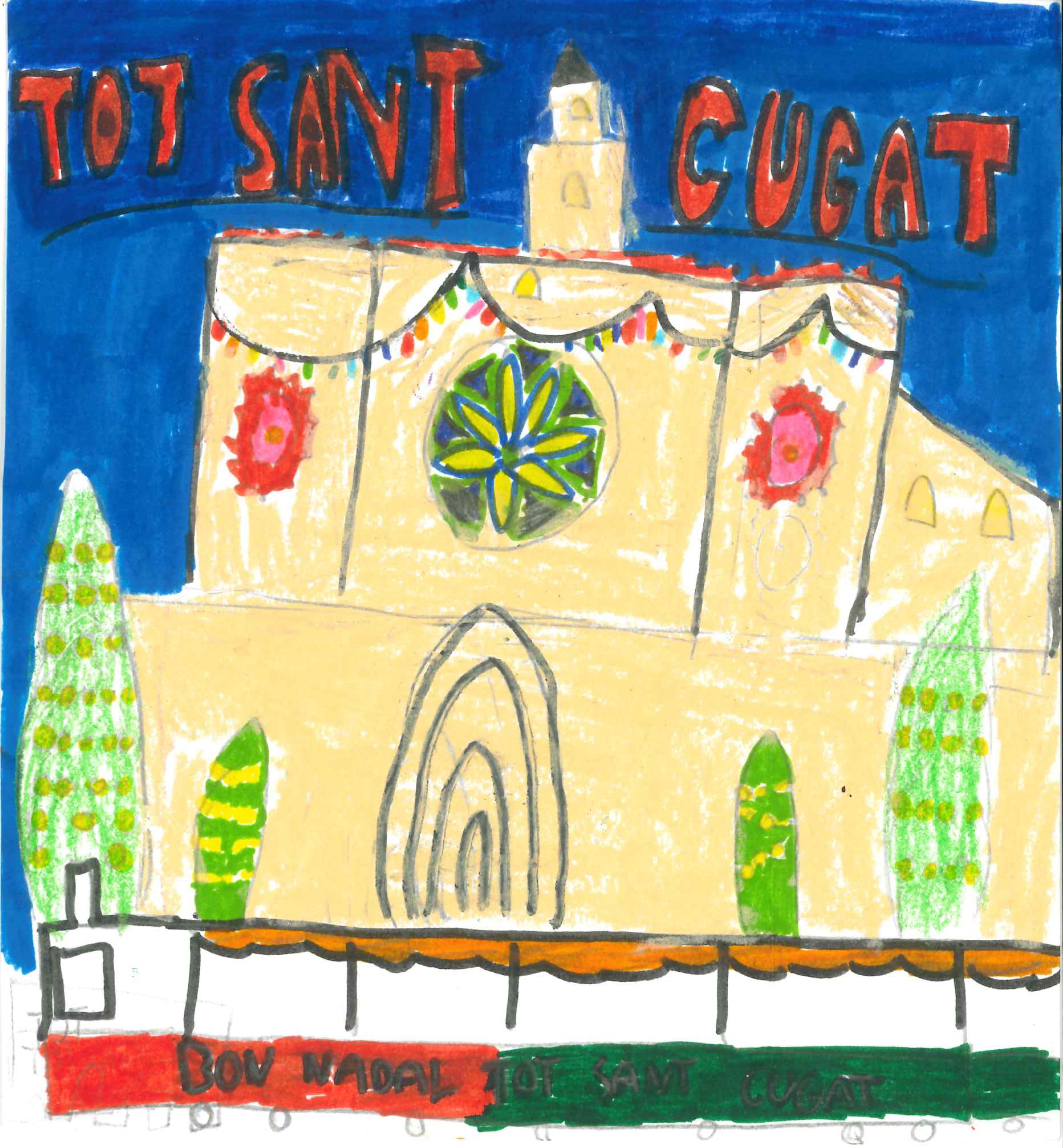 Postal de l’Escola Gerbert d’Orlhac del concurs del TOT Sant Cugat