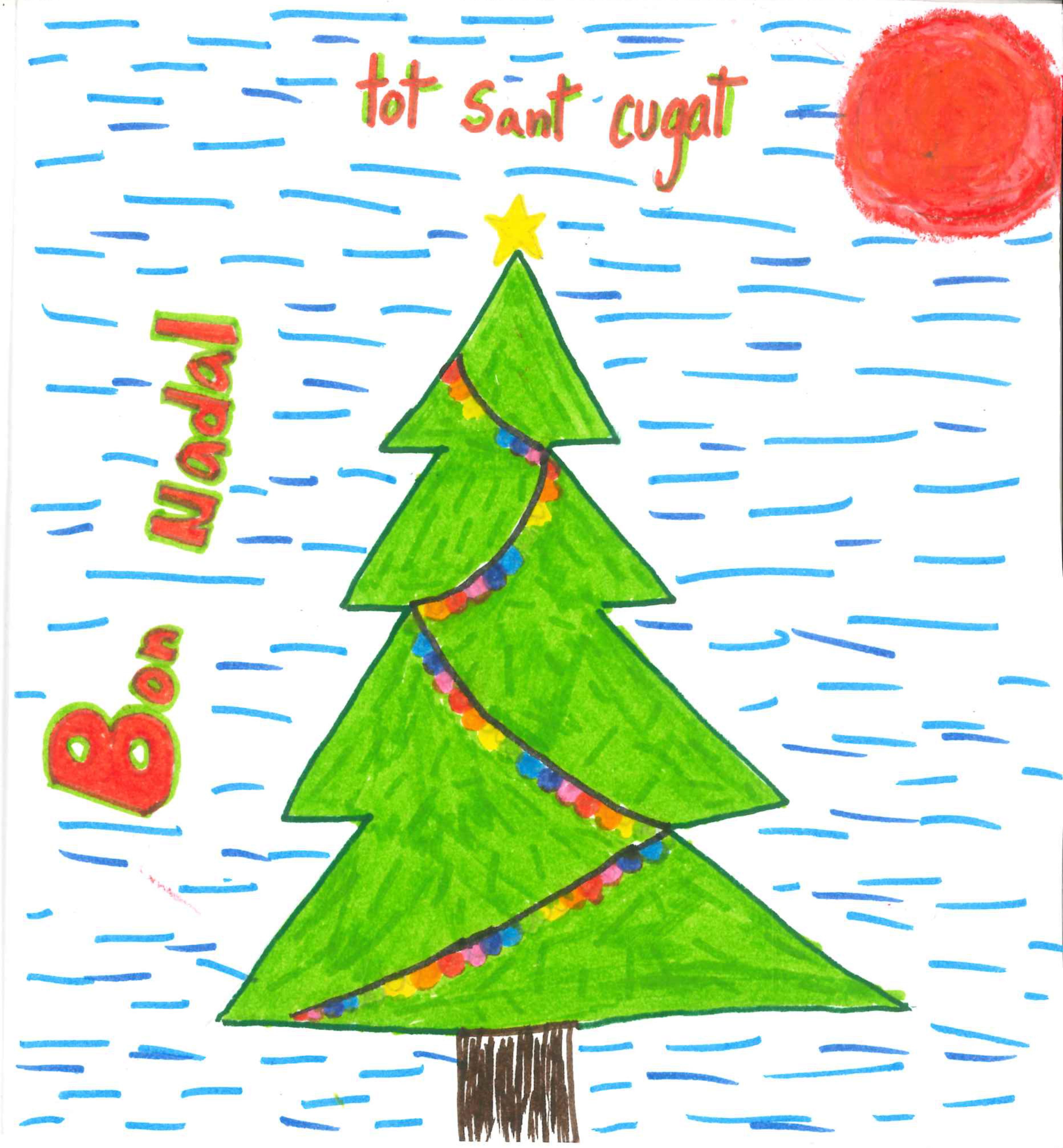 Postal de l’Escola Gerbert d’Orlhac del concurs del TOT Sant Cugat