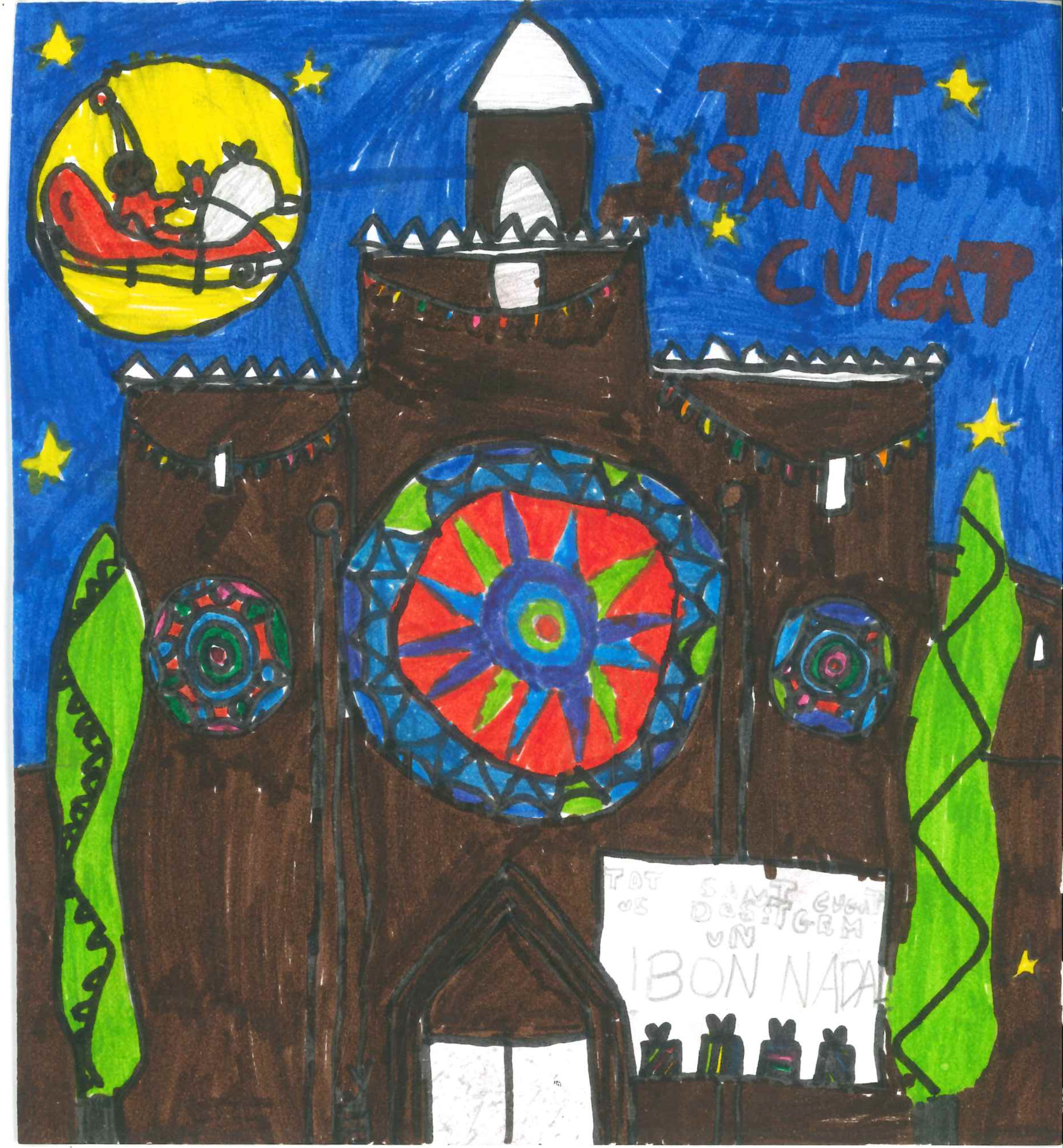 Postal de l’Escola Gerbert d’Orlhac del concurs del TOT Sant Cugat