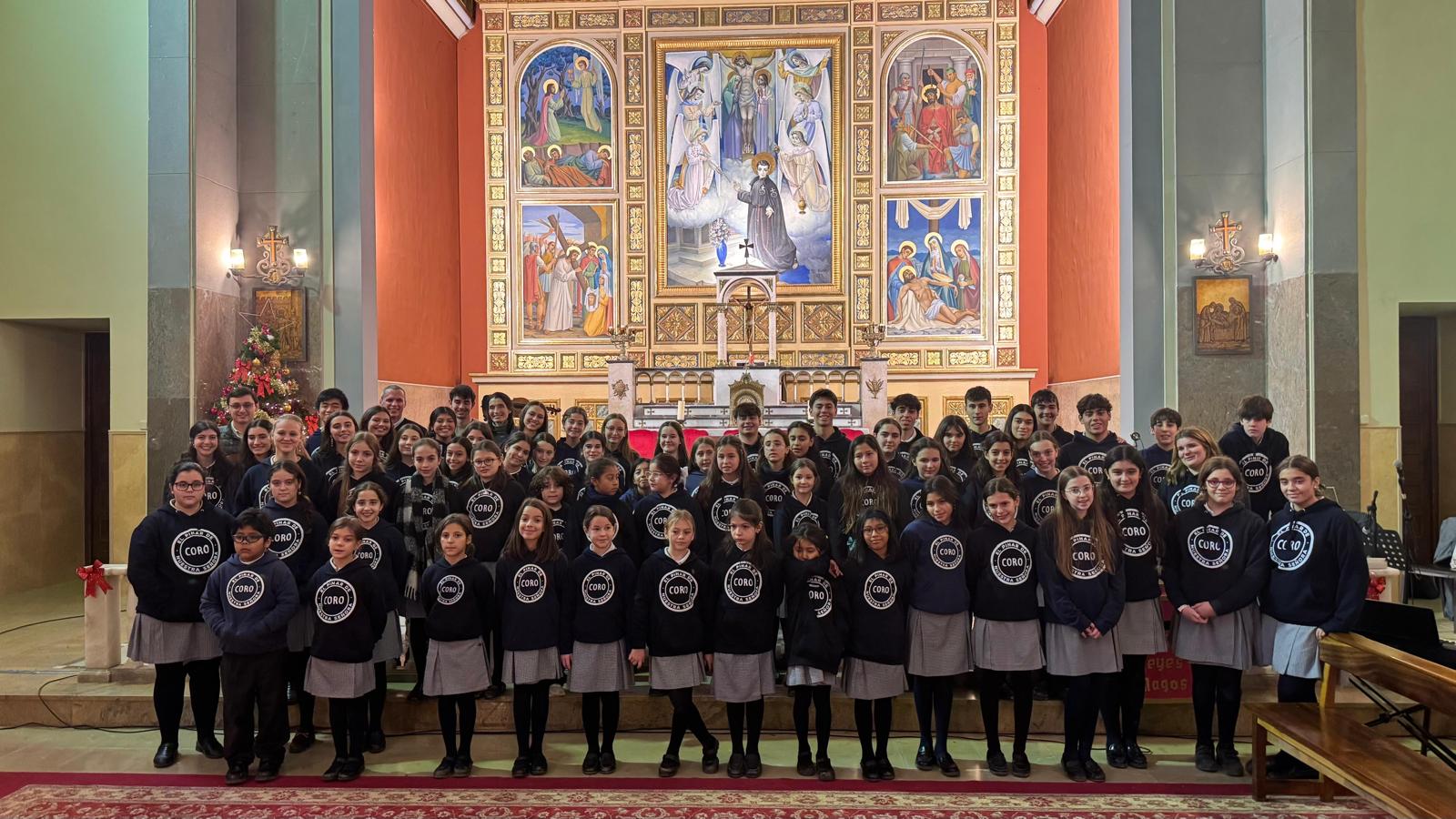El cor de l'escola El Pinar de Nuestra Señora a Saragossa. FOTO: Cedida