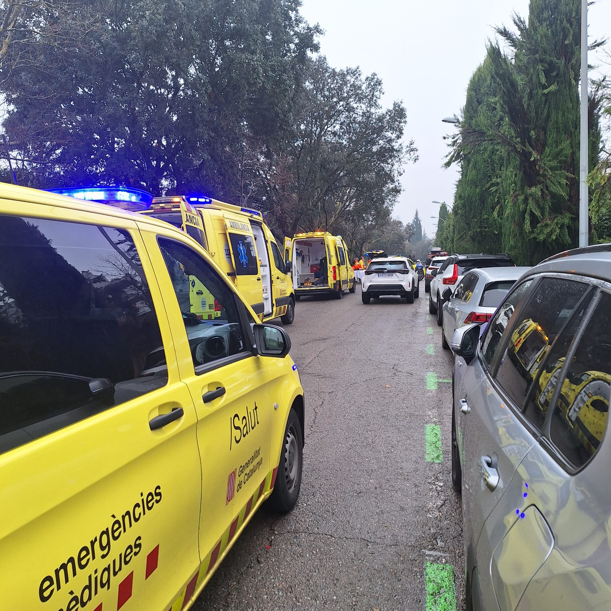 Desplegament del SEM, Bombers i Mossos FOTOS: Cedides