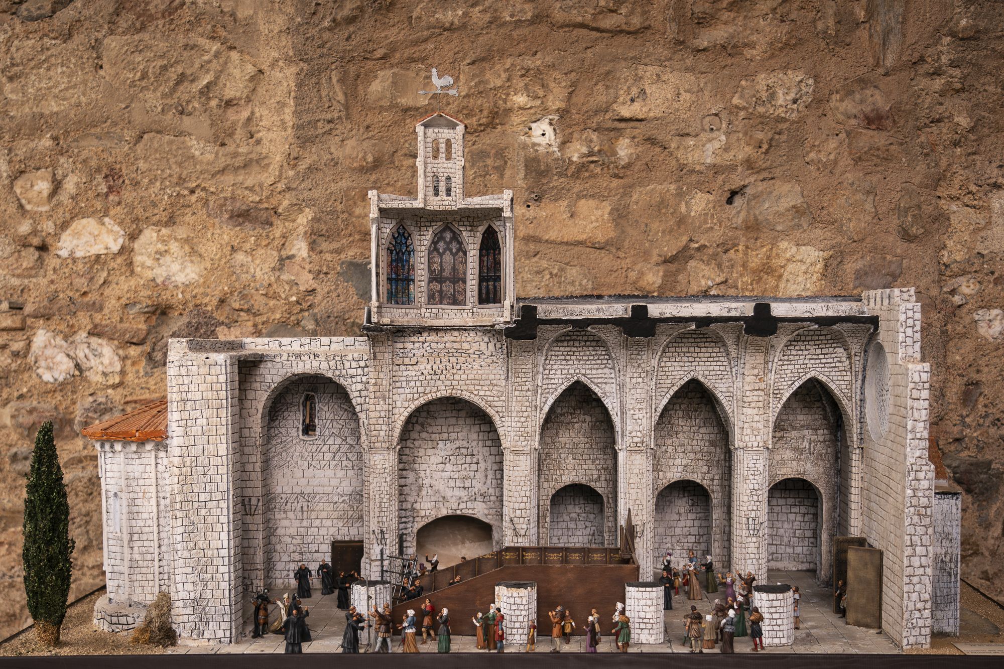 Pessebre de la plaça d'Octavià (Monestir). FOTO: Mireia Comas (TOT Sant Cugat)
