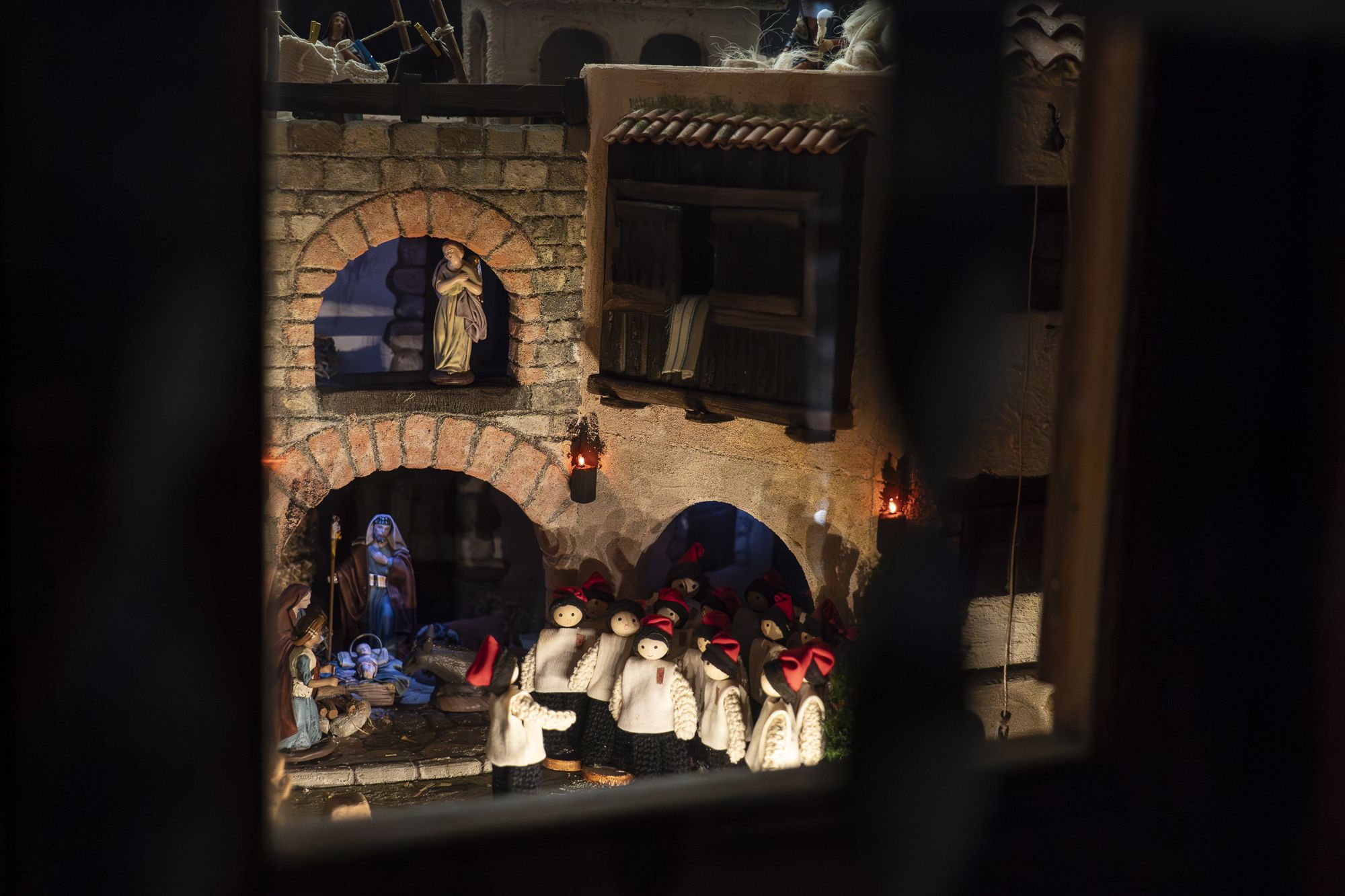 Pessebre de Cal Troyano a la plaça de Barcelona. FOTO: Mireia Comas (TOT Sant Cugat)