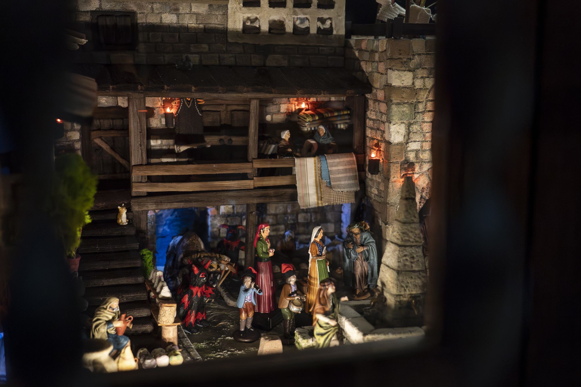 Pessebre de Cal Troyano a la plaça de Barcelona. FOTO: Mireia Comas (TOT Sant Cugat)