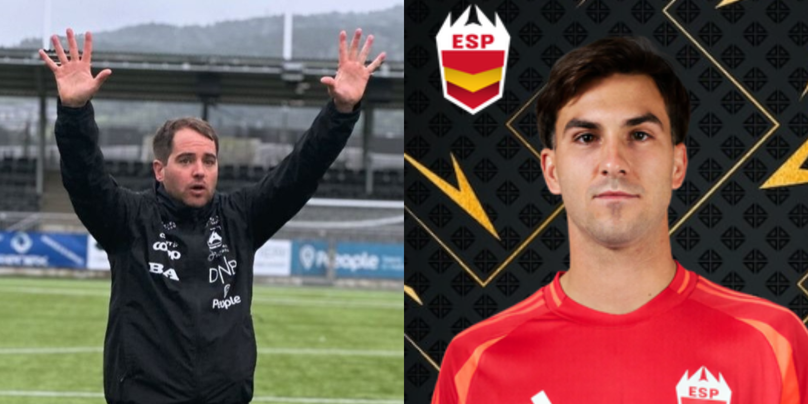 Miki Lladó i Òscar Coll, presents en la Kings League. FOTO: Cedida