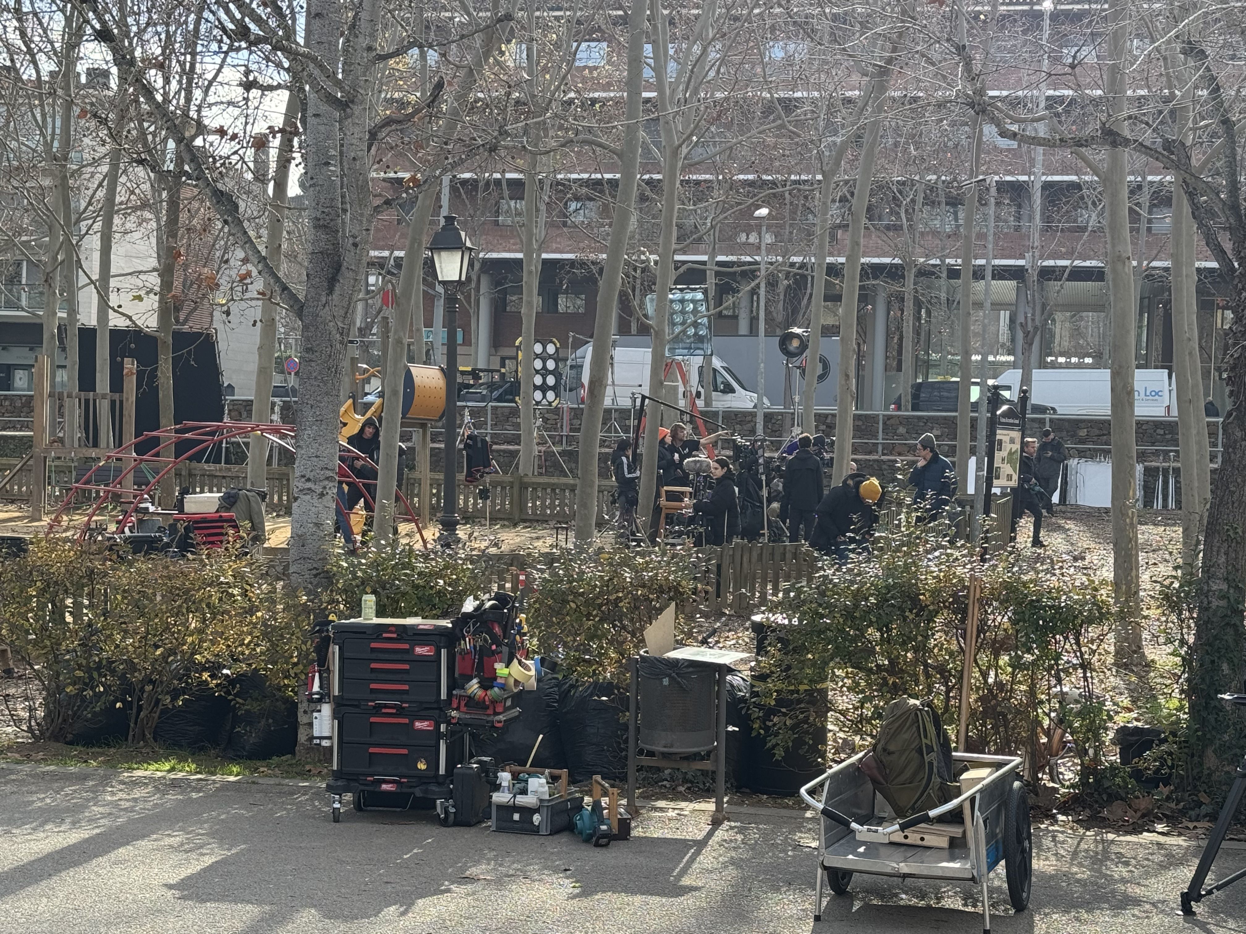 Filmació d'un anunci al Parc Central. FOTO: TOT Sant Cugat