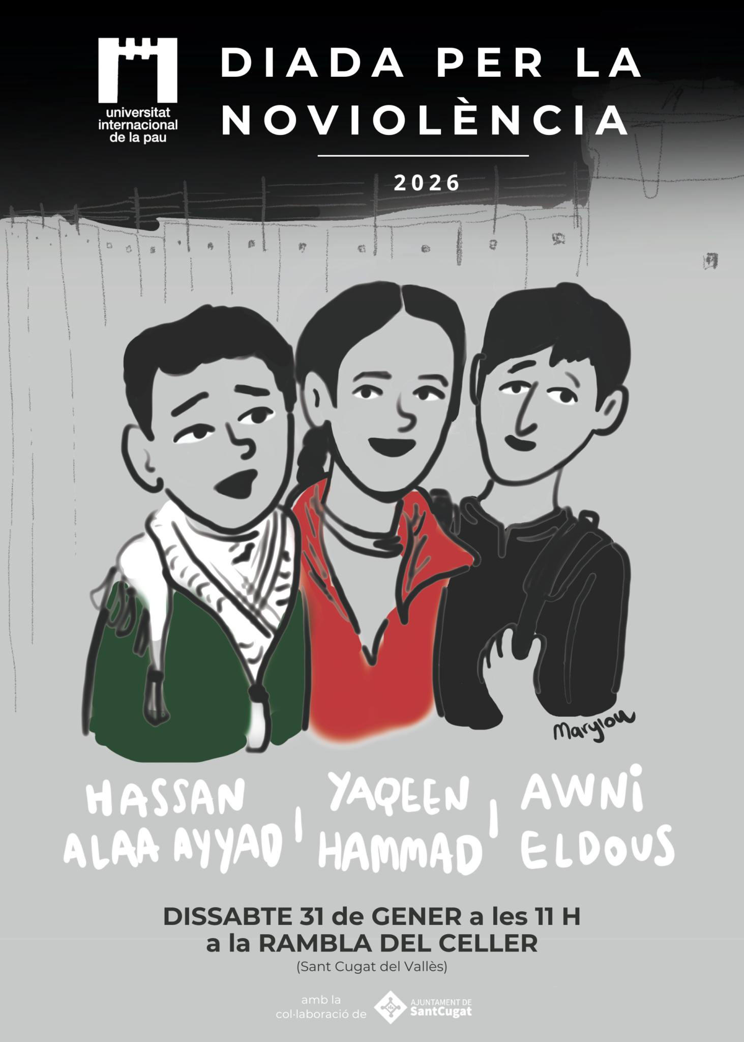 Cartell UniPau Diada No-Violència FOTO: UniPau (TOT Sant Cugat)