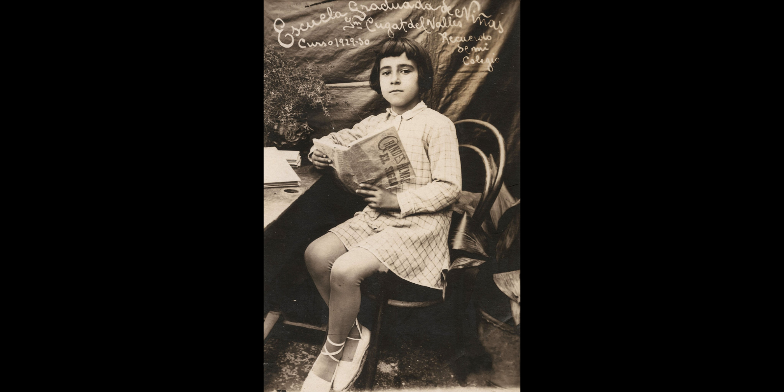 Alumna de l’Escola Graduada de nenes de Sant Cugat, 1929-1930. FOTO: Cedida