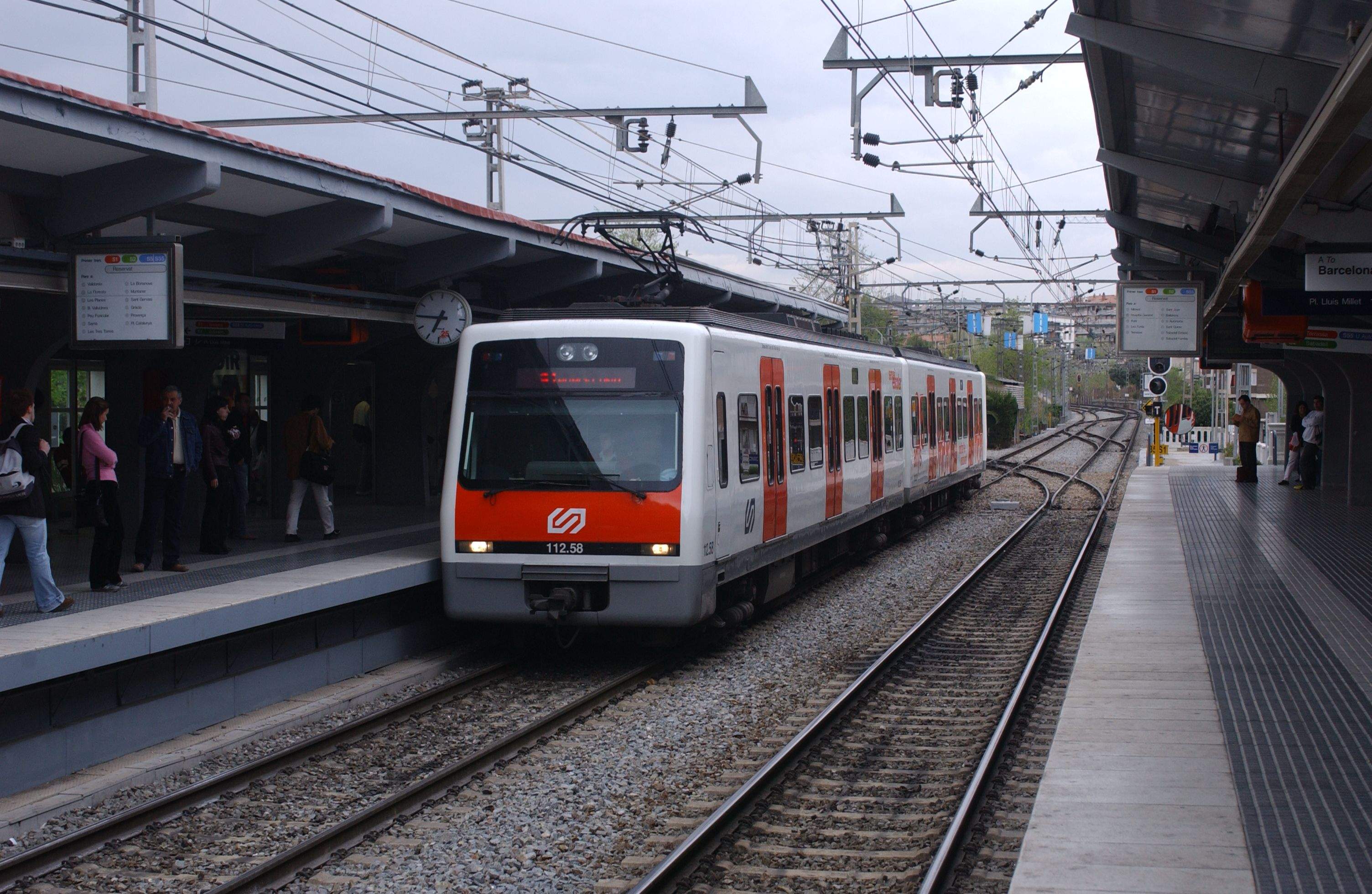 Un tren a l'estació de Sant Cugat centre FOTO: cedida (TOT Sant Cugat)