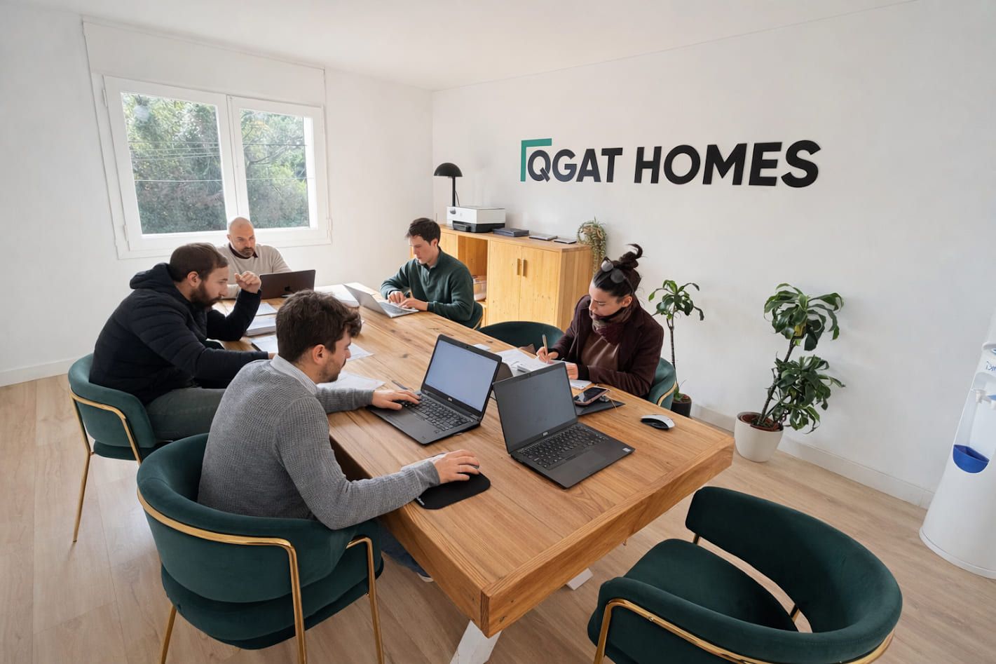 Equip de la immobiliària Qgat Homes. FOTO: Cedida