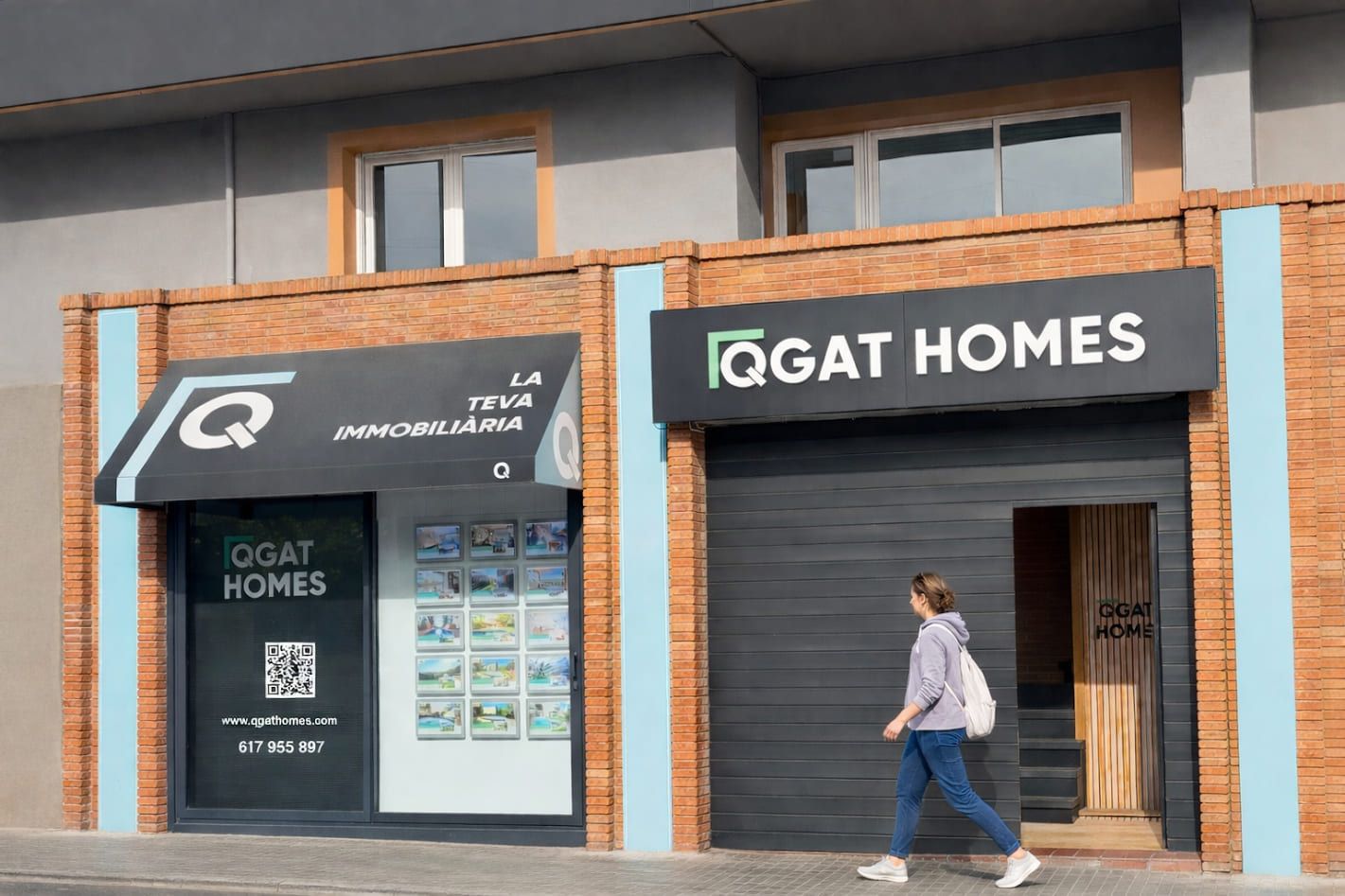 Façana de la immobiliària Qgat Homes. FOTO: Cedida