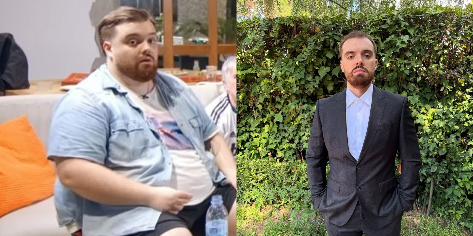 Ibai Llanos abans del canvi físic i després. FOTO Instagram @ibaillanos