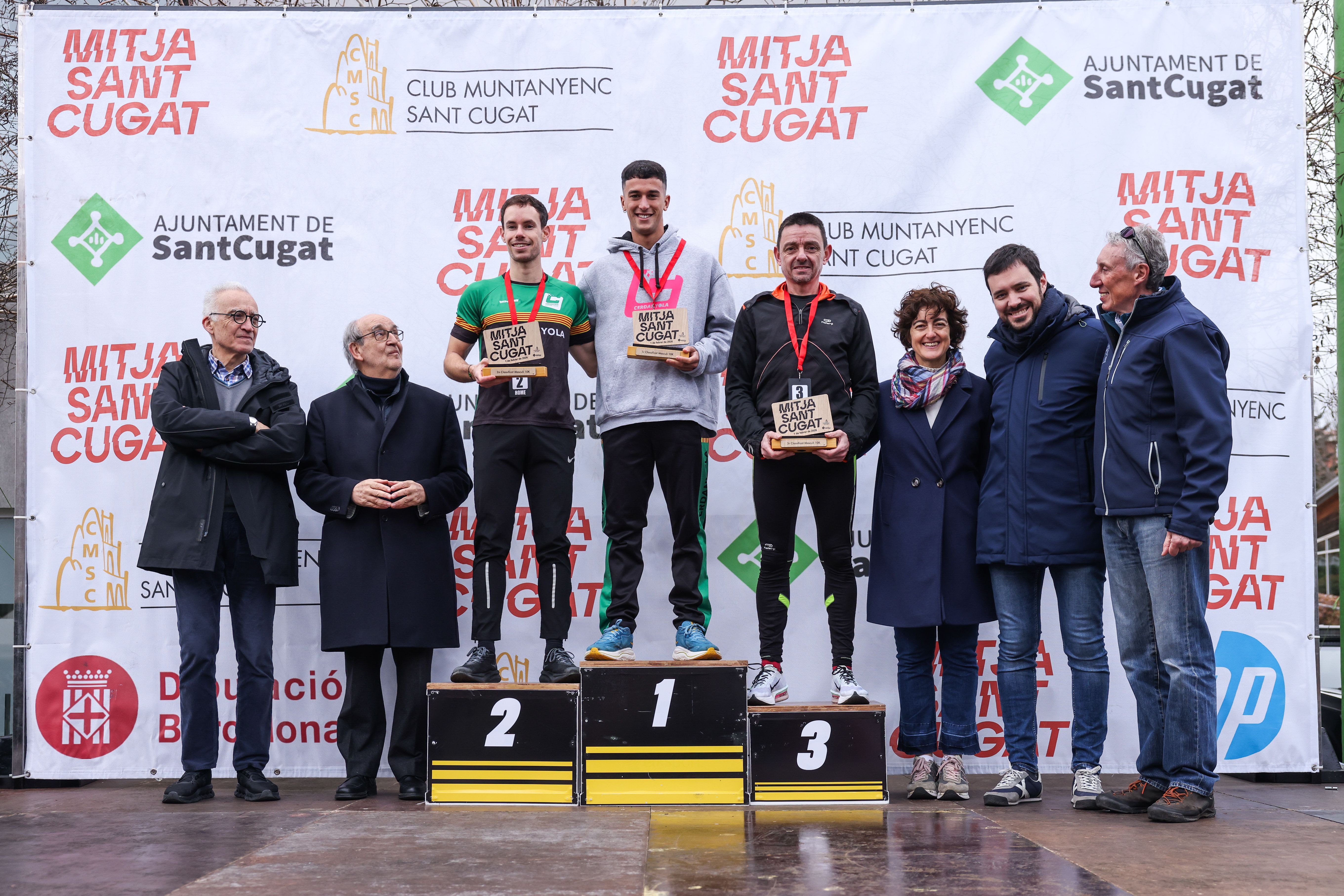 Karim Baami 1r, Marçal Rosers 2n i Oscar López 3r en la distància dels 10 quilòmetres FOTO: Ajuntament 