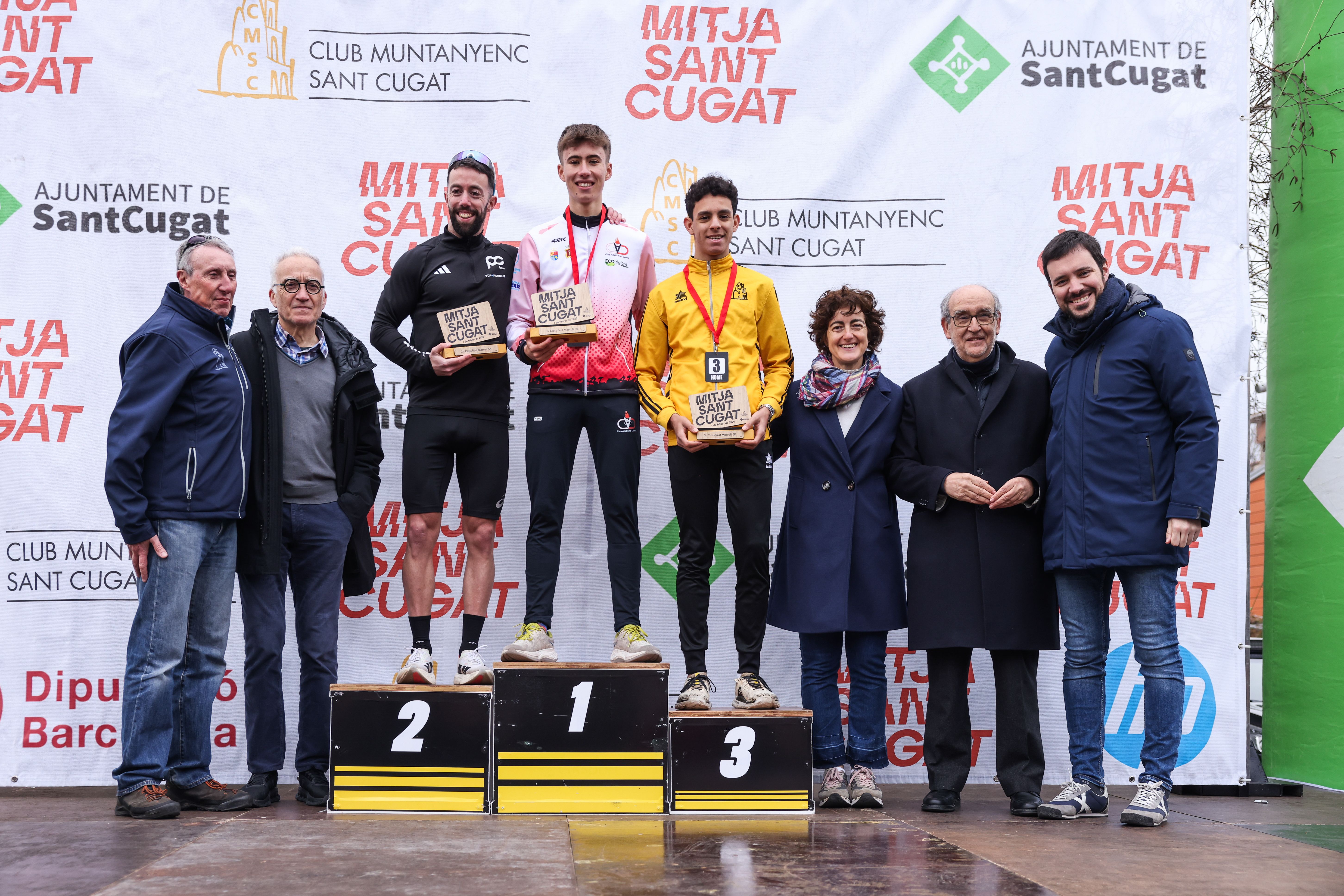 Pablo Cañada 1r, Eric Domingo 2n i Pau Bosch 3r en la distància dels 5 quilòmetres FOTO: Ajuntament 